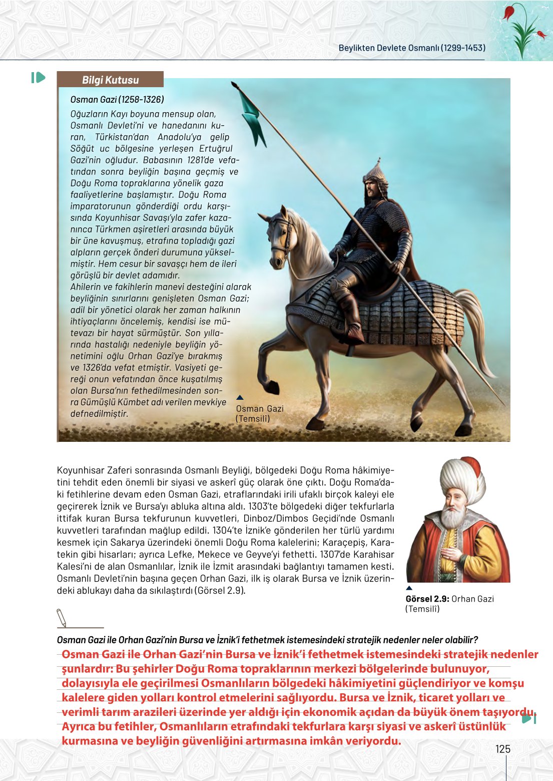 10. Sınıf Meb Yayınları Tarih Ders Kitabı Sayfa 125 Cevapları 10. Sınıf Meb Yayınları Tarih Ders Kitabı Sayfa 125 Cevapları