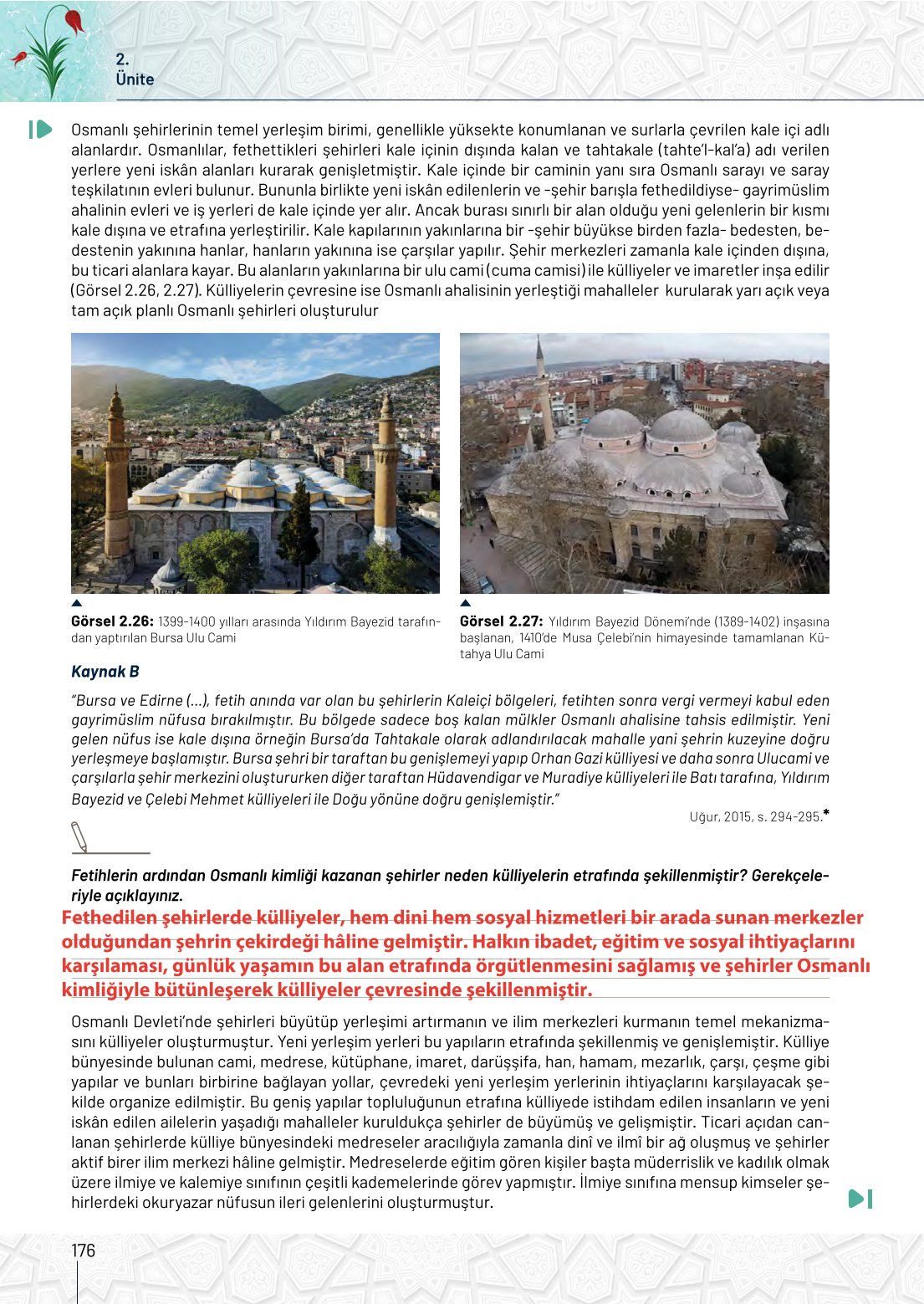 10. Sınıf Meb Yayınları Tarih Ders Kitabı Sayfa 176 Cevapları 10. Sınıf Meb Yayınları Tarih Ders Kitabı Sayfa 176 Cevapları