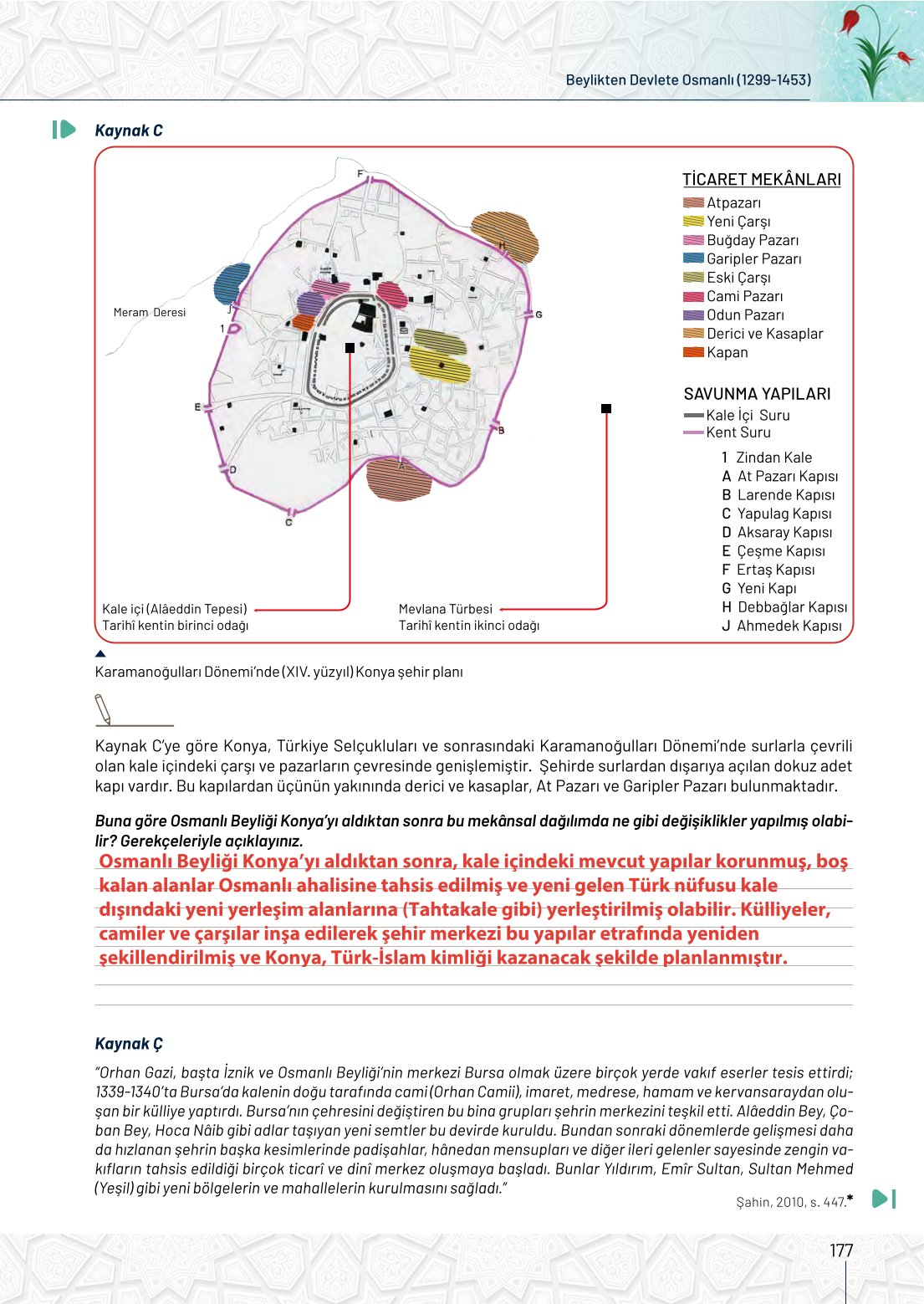 10. Sınıf Meb Yayınları Tarih Ders Kitabı Sayfa 177 Cevapları 10. Sınıf Meb Yayınları Tarih Ders Kitabı Sayfa 177 Cevapları