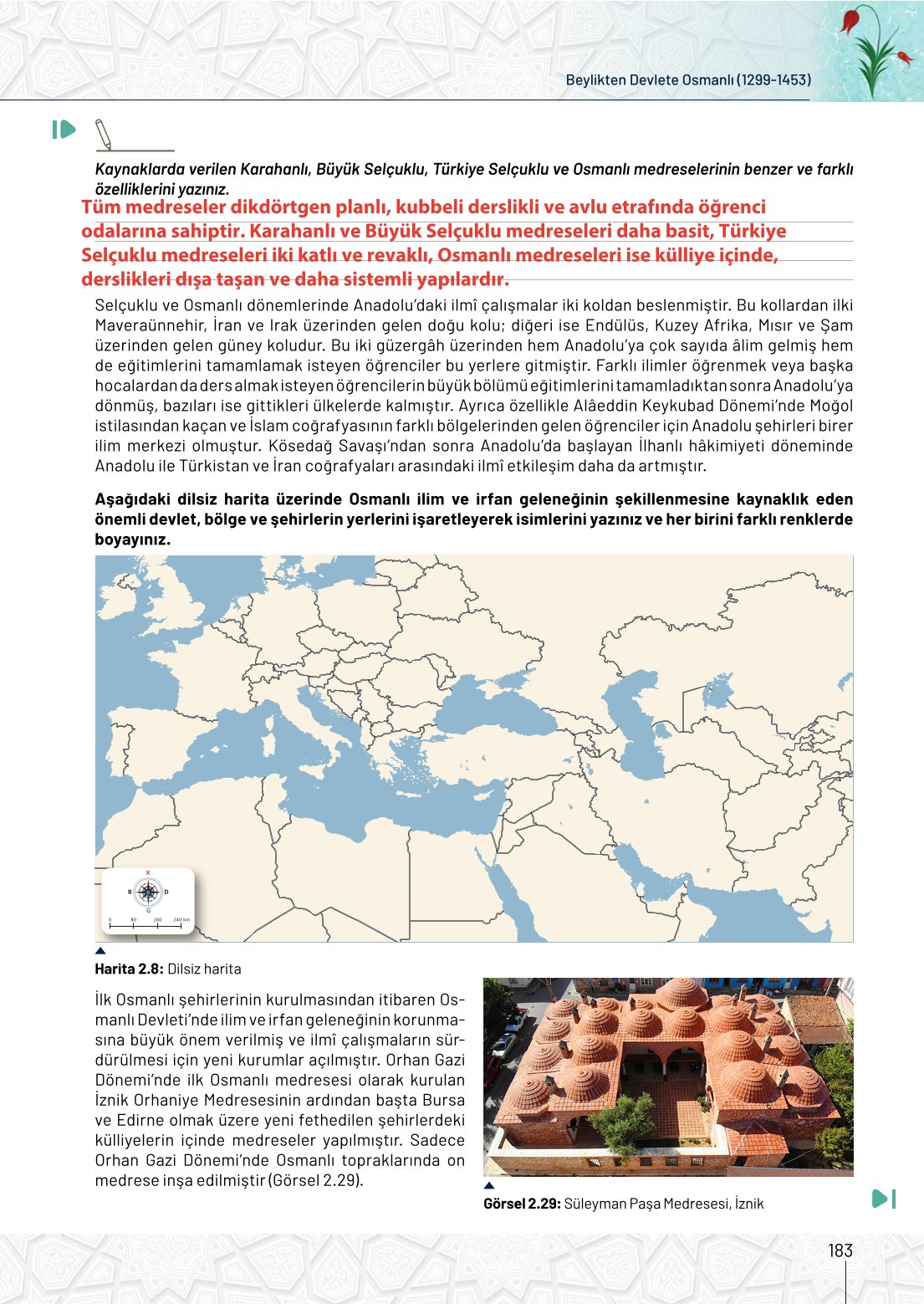 10. Sınıf Meb Yayınları Tarih Ders Kitabı Sayfa 183 Cevapları 10. Sınıf Meb Yayınları Tarih Ders Kitabı Sayfa 183 Cevapları