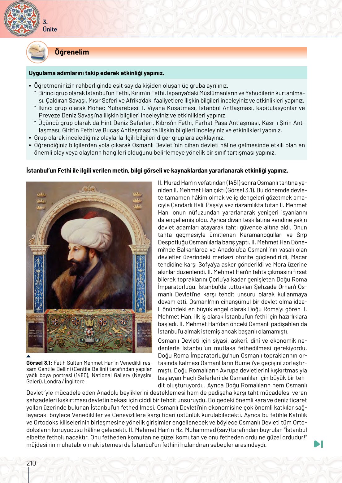 10. Sınıf Meb Yayınları Tarih Ders Kitabı Sayfa 210 Cevapları