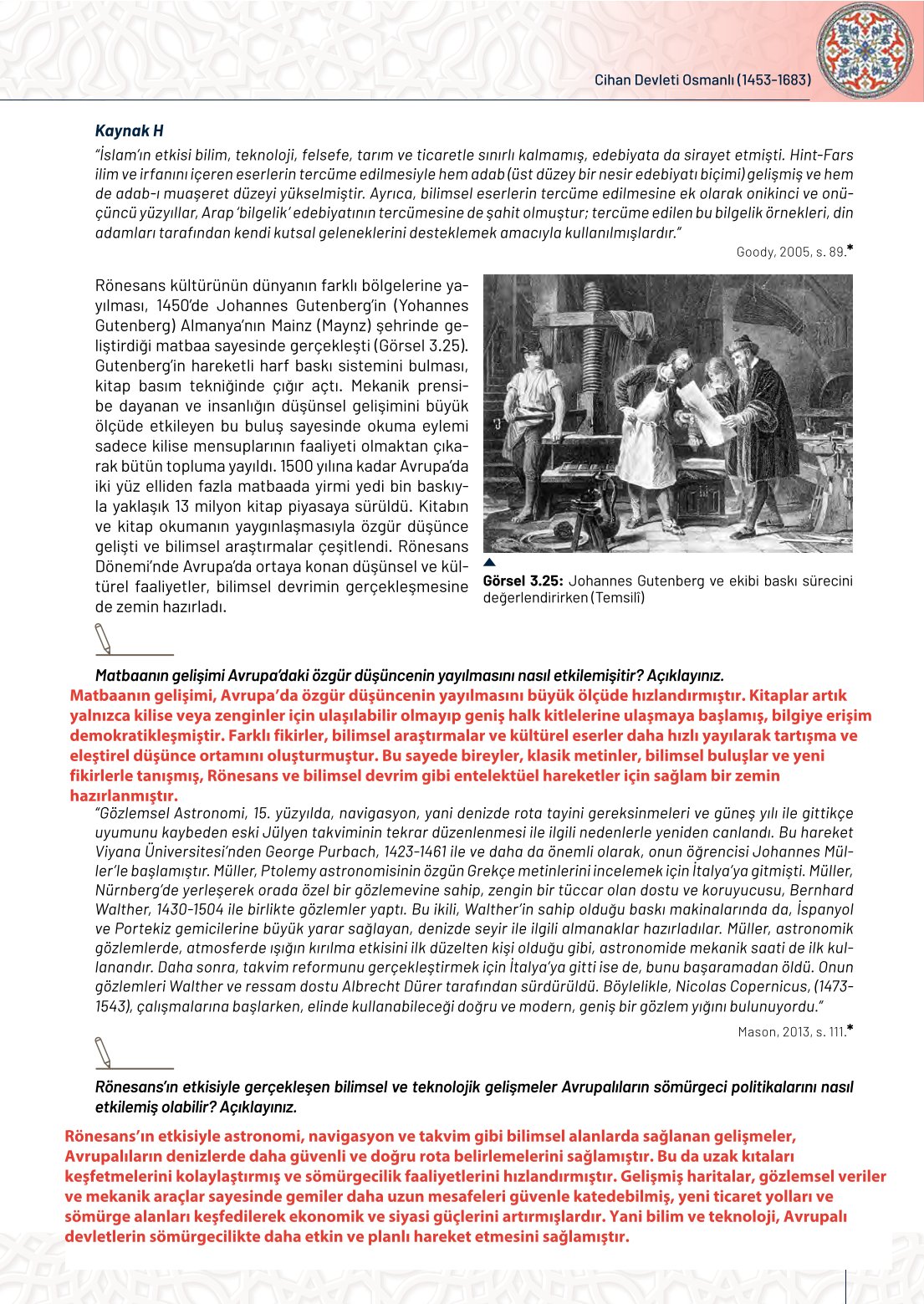 10. Sınıf Meb Yayınları Tarih Ders Kitabı Sayfa 267 Cevapları