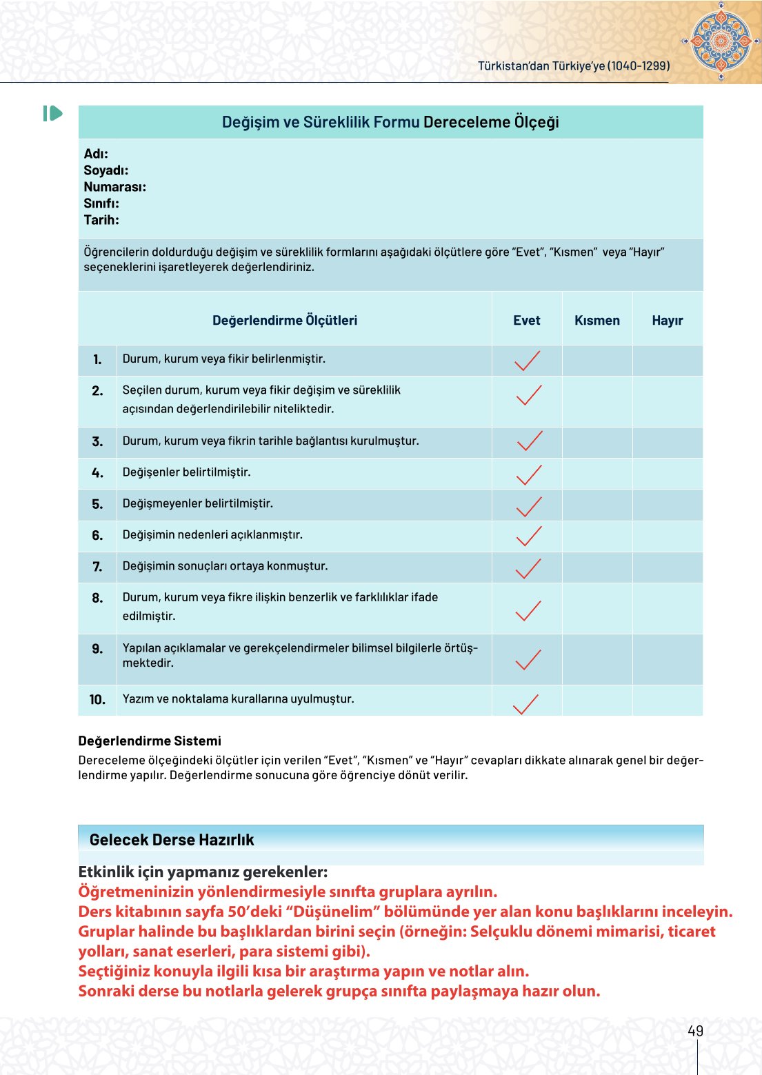 10. Sınıf Meb Yayınları Tarih Ders Kitabı Sayfa 49 Cevapları 10. Sınıf Meb Yayınları Tarih Ders Kitabı Sayfa 49 Cevapları