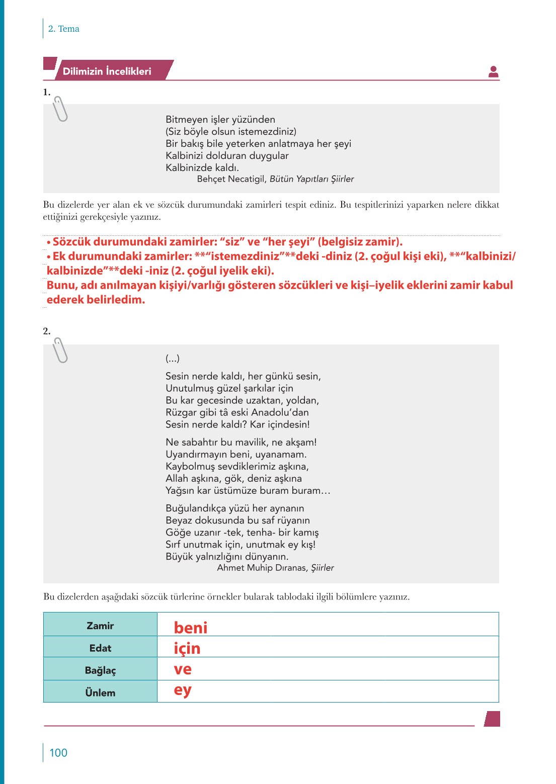 10. Sınıf Meb Yayınları Türk Dili Ve Edebiyatı Ders Kitabı Sayfa 100 Cevapları 10. Sınıf Meb Yayınları Türk Dili Ve Edebiyatı Ders Kitabı Sayfa 100 Cevapları