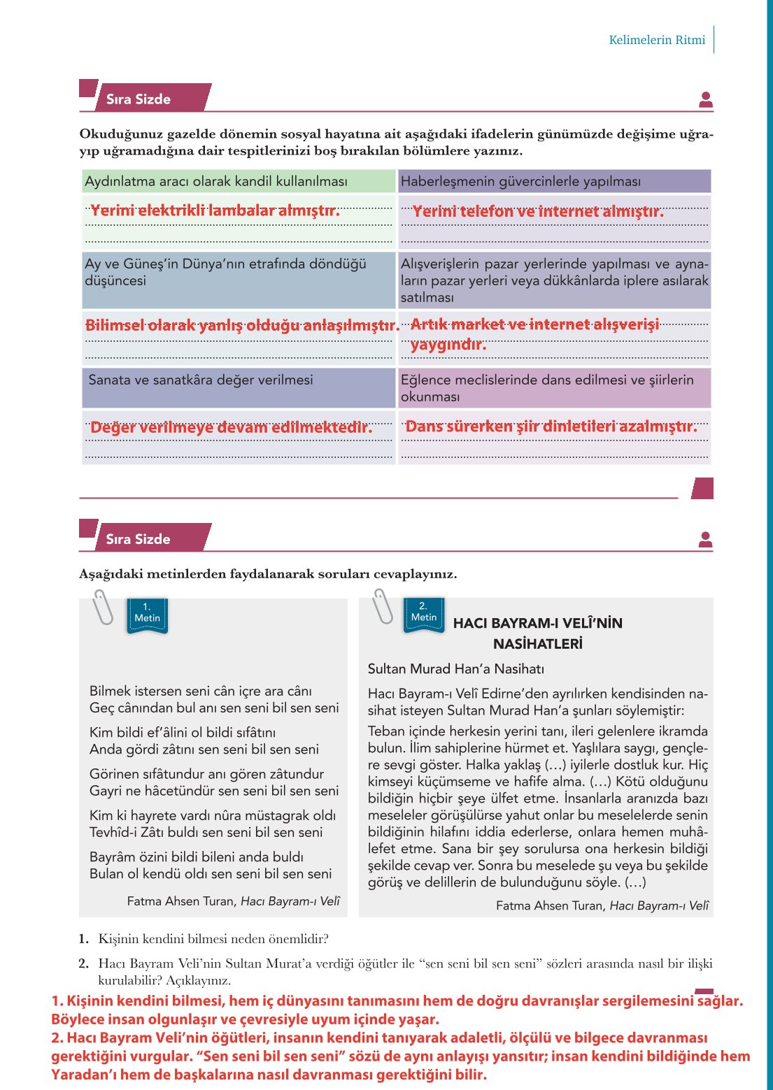 10. Sınıf Meb Yayınları Türk Dili Ve Edebiyatı Ders Kitabı Sayfa 103 Cevapları