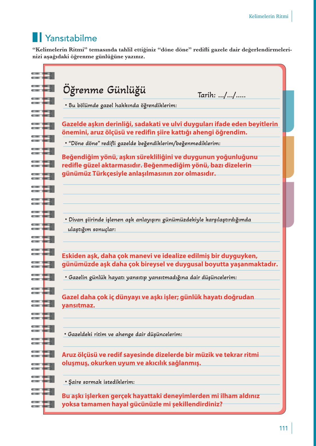 10. Sınıf Meb Yayınları Türk Dili Ve Edebiyatı Ders Kitabı Sayfa 111 Cevapları 10. Sınıf Meb Yayınları Türk Dili Ve Edebiyatı Ders Kitabı Sayfa 111 Cevapları