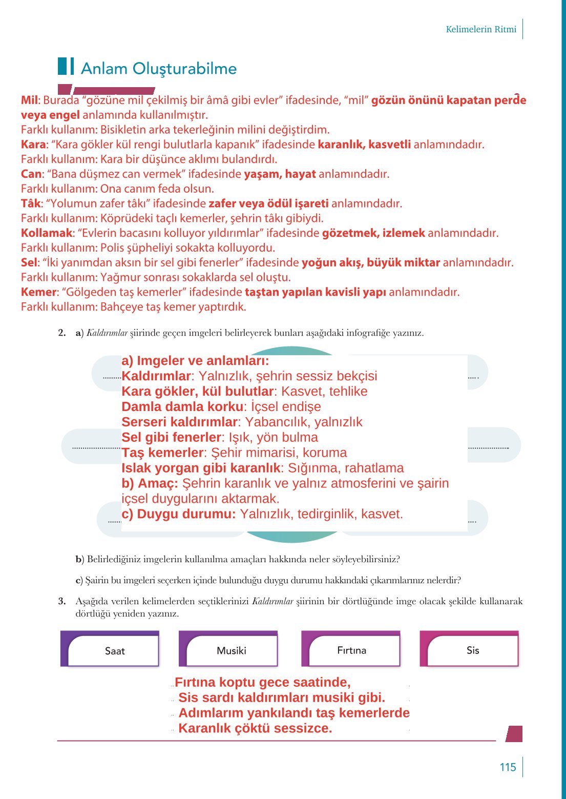 10. Sınıf Meb Yayınları Türk Dili Ve Edebiyatı Ders Kitabı Sayfa 115 Cevapları 10. Sınıf Meb Yayınları Türk Dili Ve Edebiyatı Ders Kitabı Sayfa 115 Cevapları