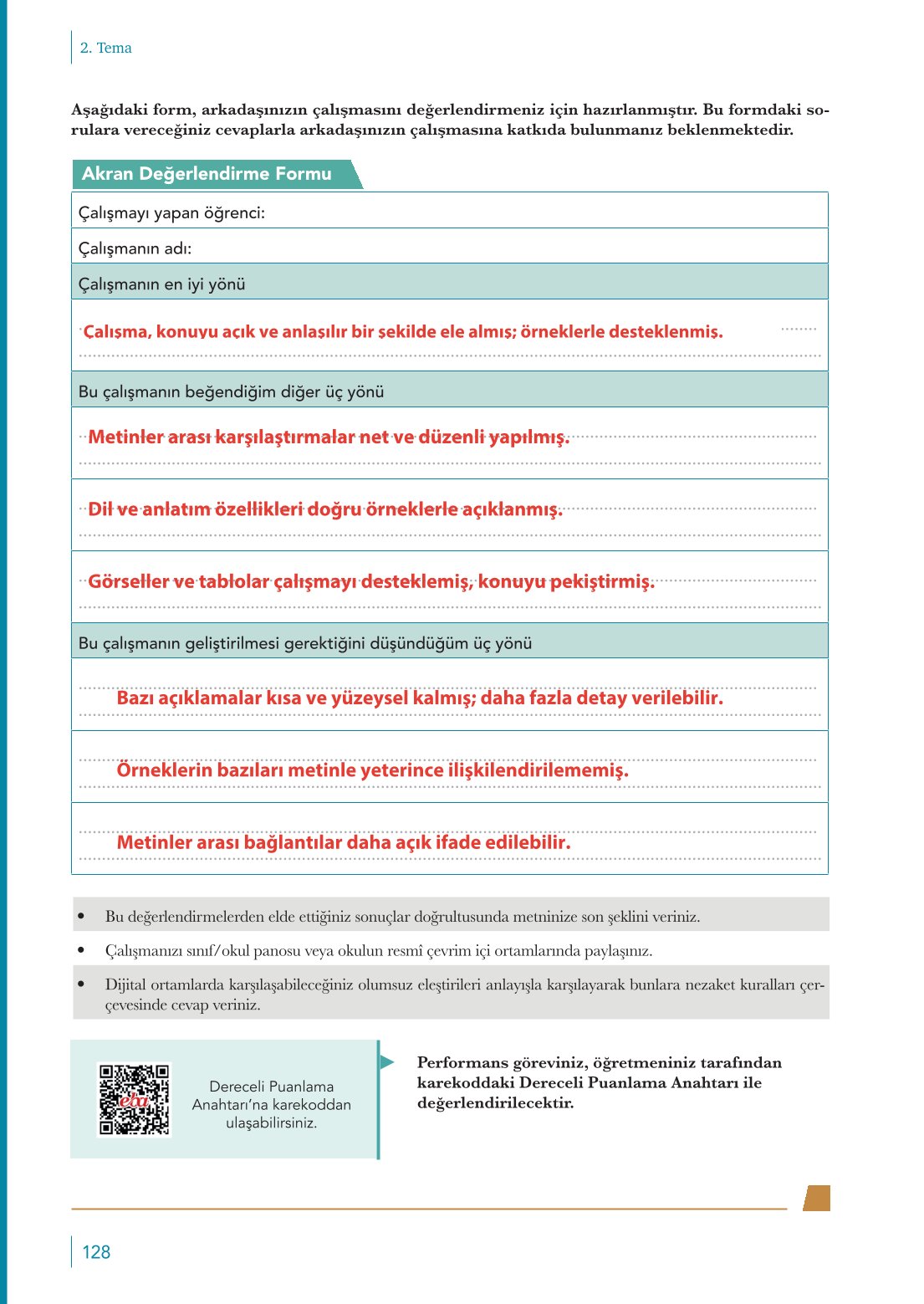 10. Sınıf Meb Yayınları Türk Dili Ve Edebiyatı Ders Kitabı Sayfa 128 Cevapları 10. Sınıf Meb Yayınları Türk Dili Ve Edebiyatı Ders Kitabı Sayfa 128 Cevapları