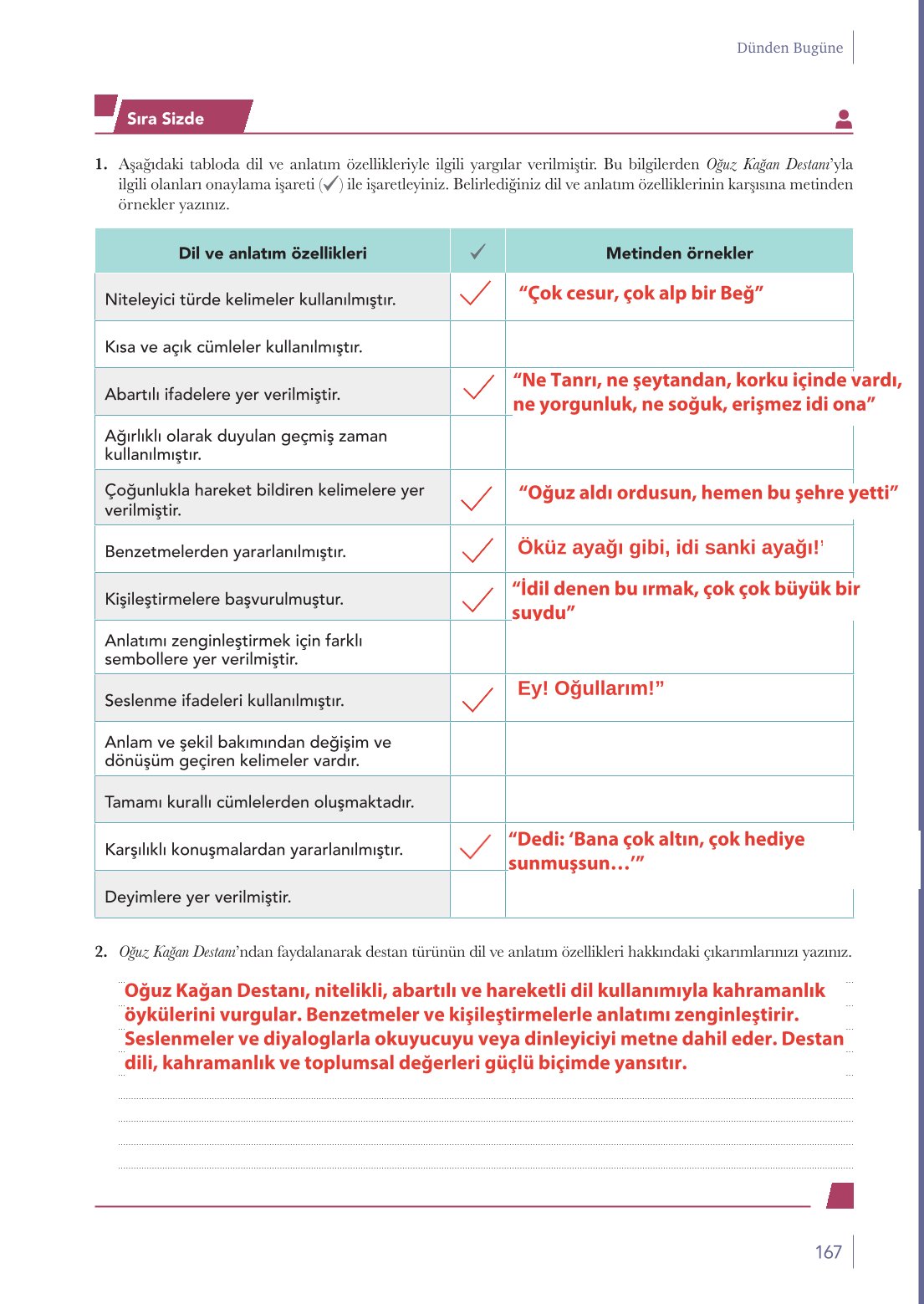 10. Sınıf Meb Yayınları Türk Dili Ve Edebiyatı Ders Kitabı Sayfa 167 Cevapları 10. Sınıf Meb Yayınları Türk Dili Ve Edebiyatı Ders Kitabı Sayfa 167 Cevapları