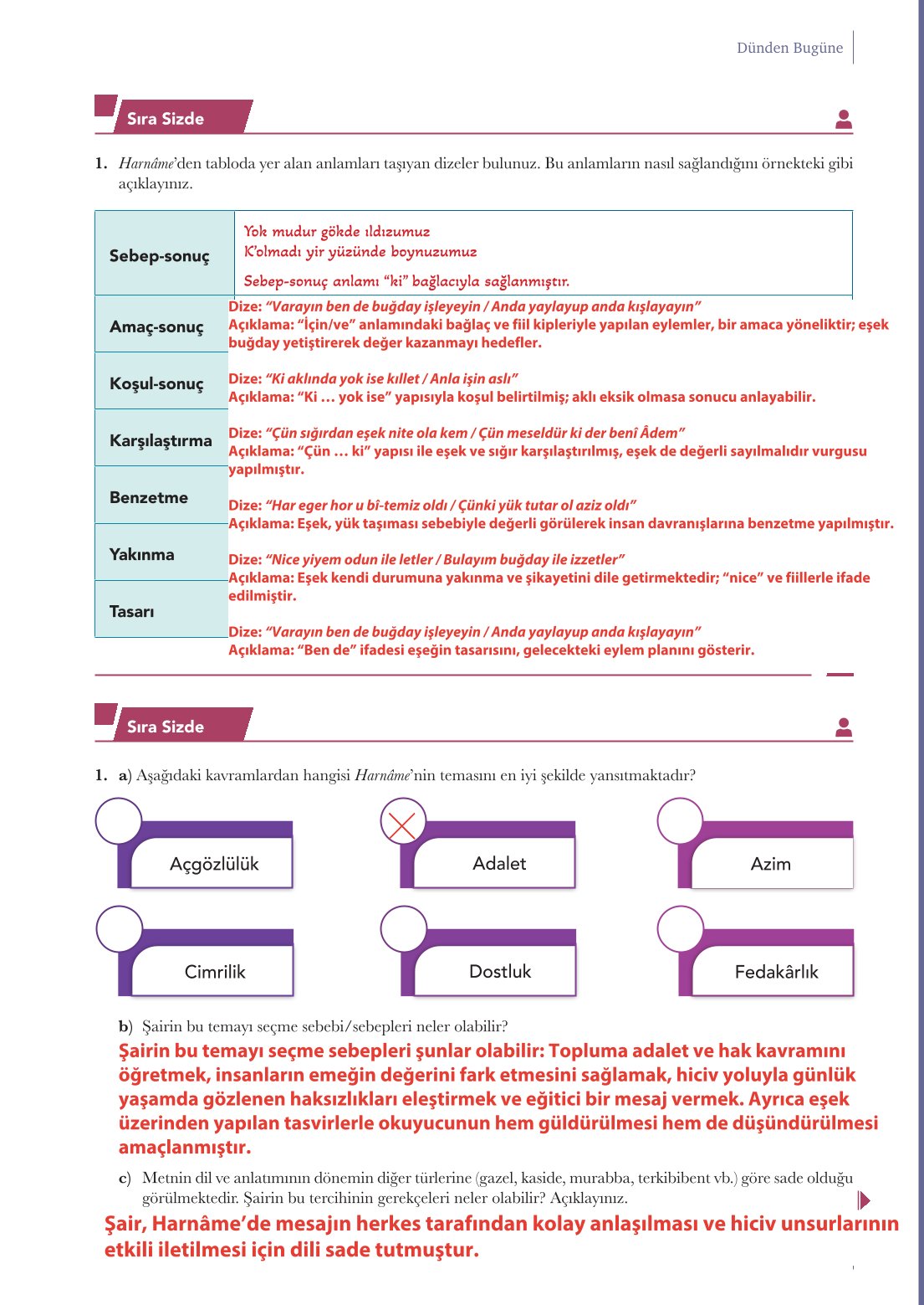 10. Sınıf Meb Yayınları Türk Dili Ve Edebiyatı Ders Kitabı Sayfa 191 Cevapları
