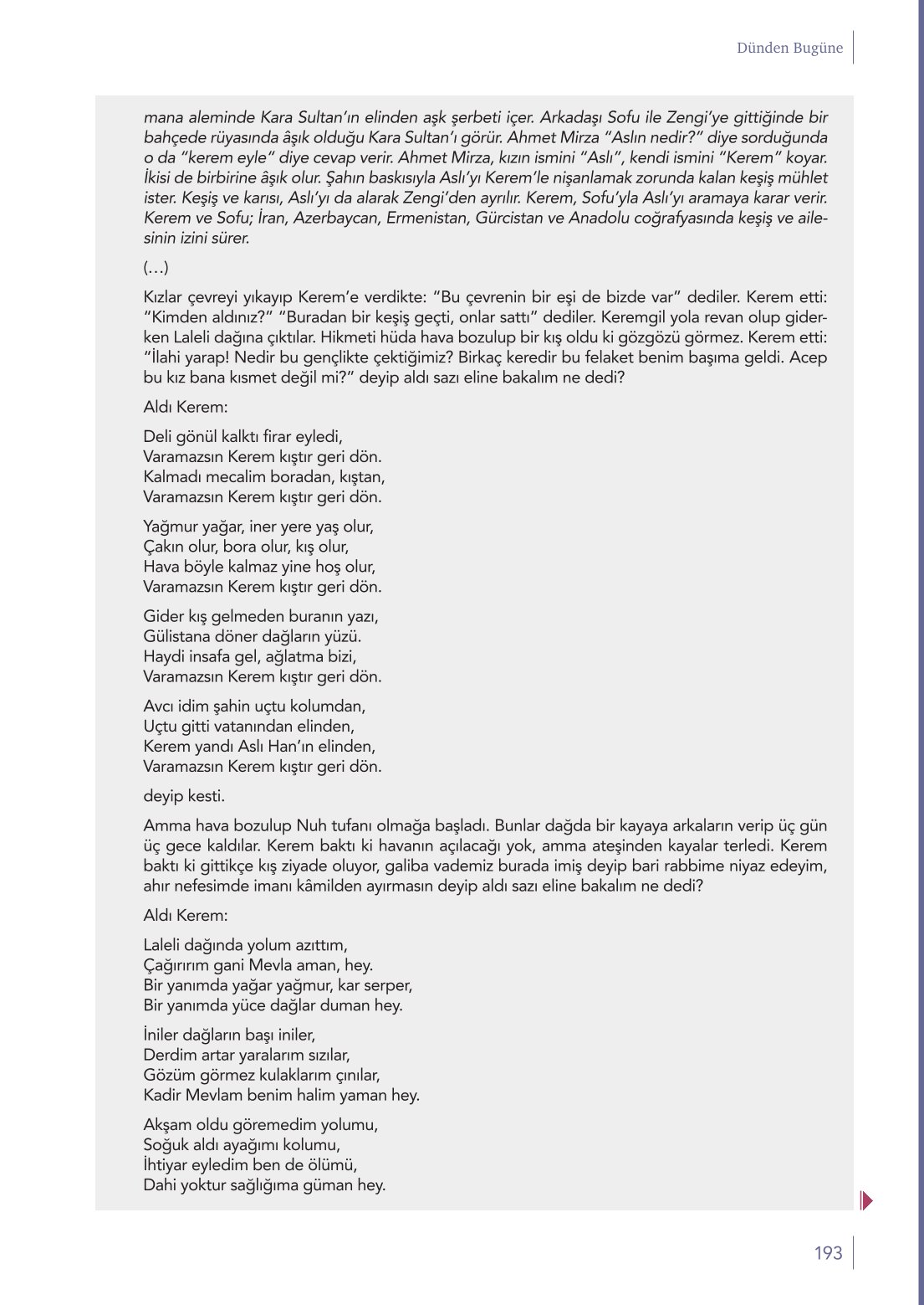 10. Sınıf Meb Yayınları Türk Dili Ve Edebiyatı Ders Kitabı Sayfa 193 Cevapları