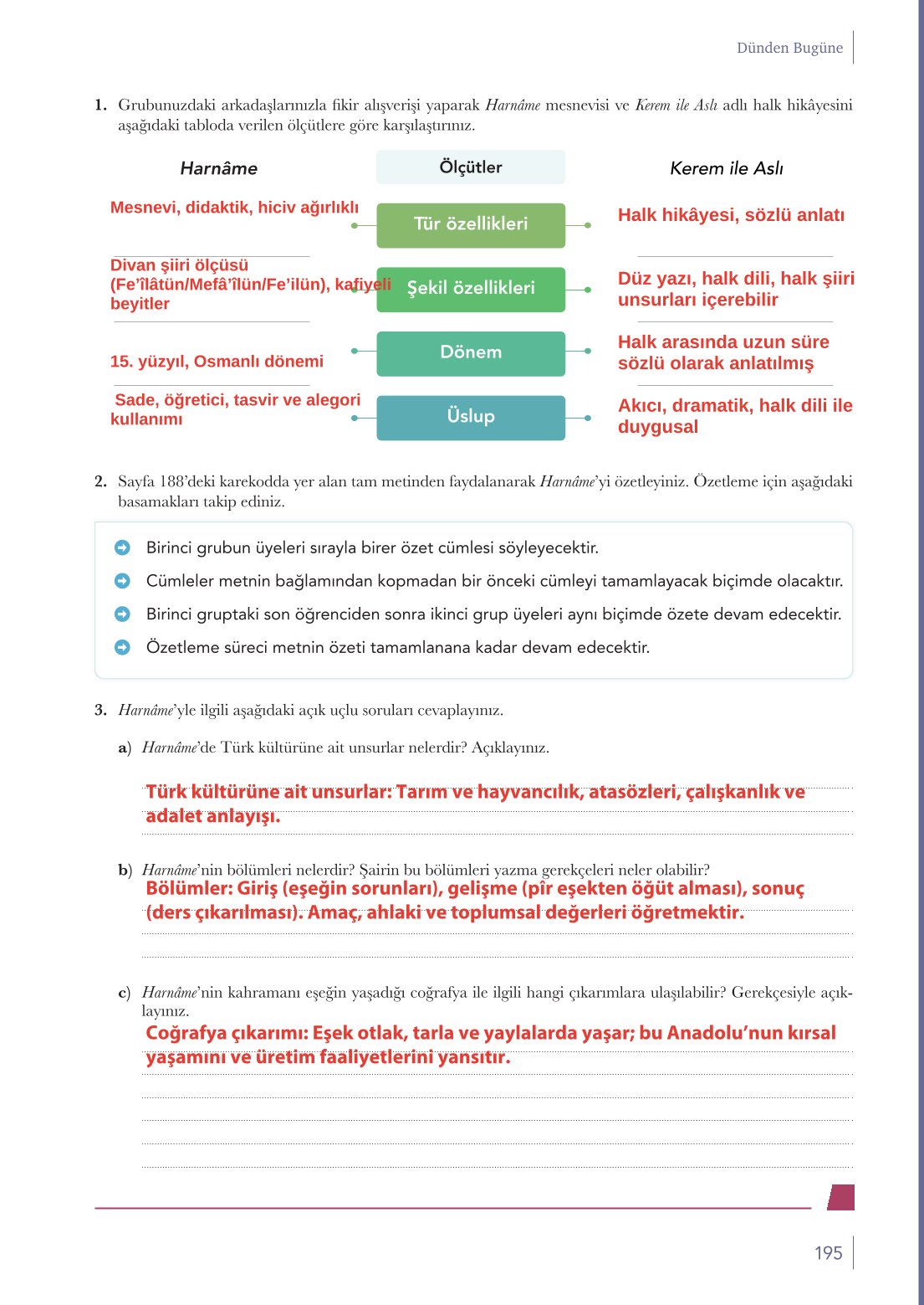 10. Sınıf Meb Yayınları Türk Dili Ve Edebiyatı Ders Kitabı Sayfa 195 Cevapları 10. Sınıf Meb Yayınları Türk Dili Ve Edebiyatı Ders Kitabı Sayfa 195 Cevapları