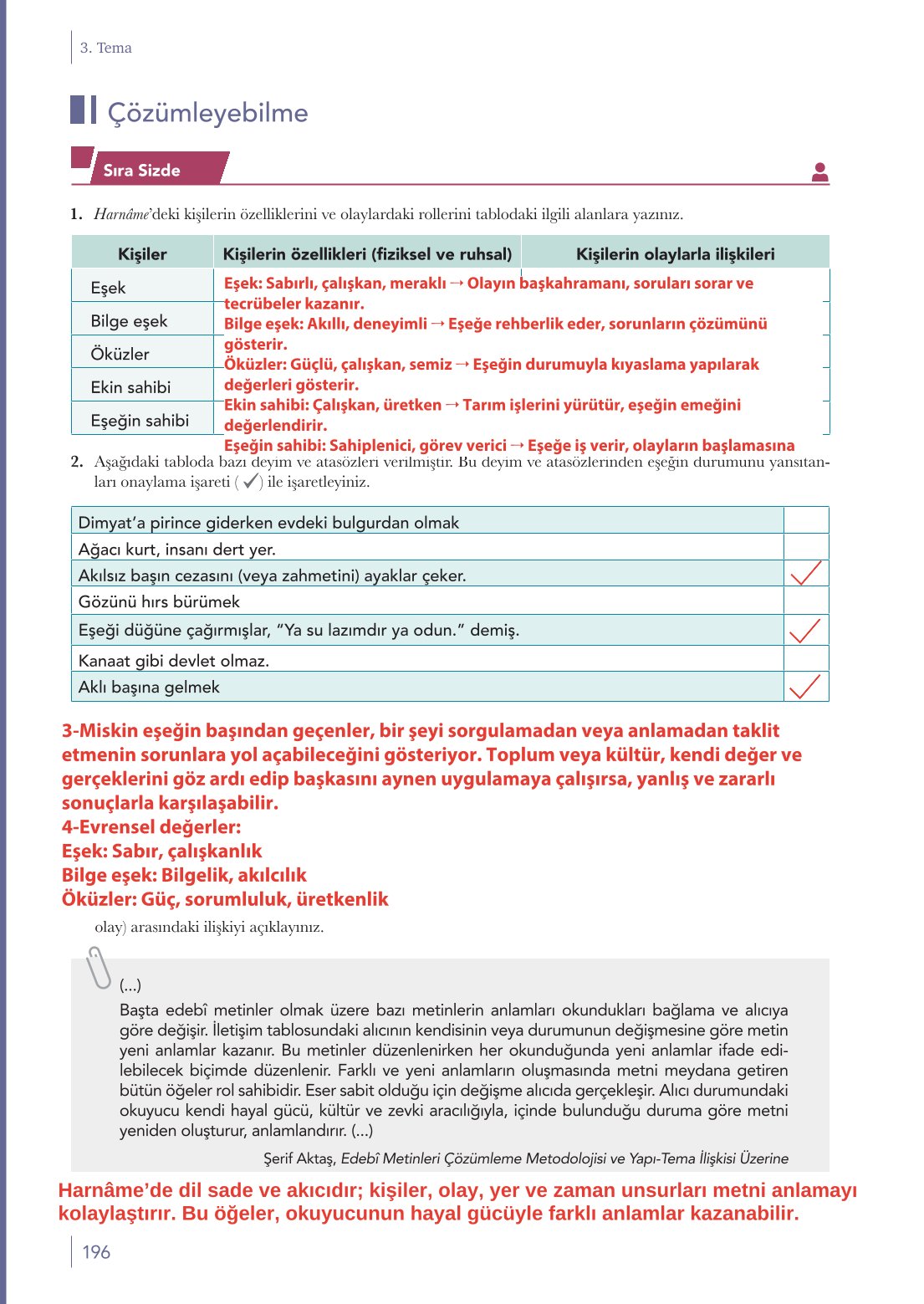 10. Sınıf Meb Yayınları Türk Dili Ve Edebiyatı Ders Kitabı Sayfa 196 Cevapları 10. Sınıf Meb Yayınları Türk Dili Ve Edebiyatı Ders Kitabı Sayfa 196 Cevapları