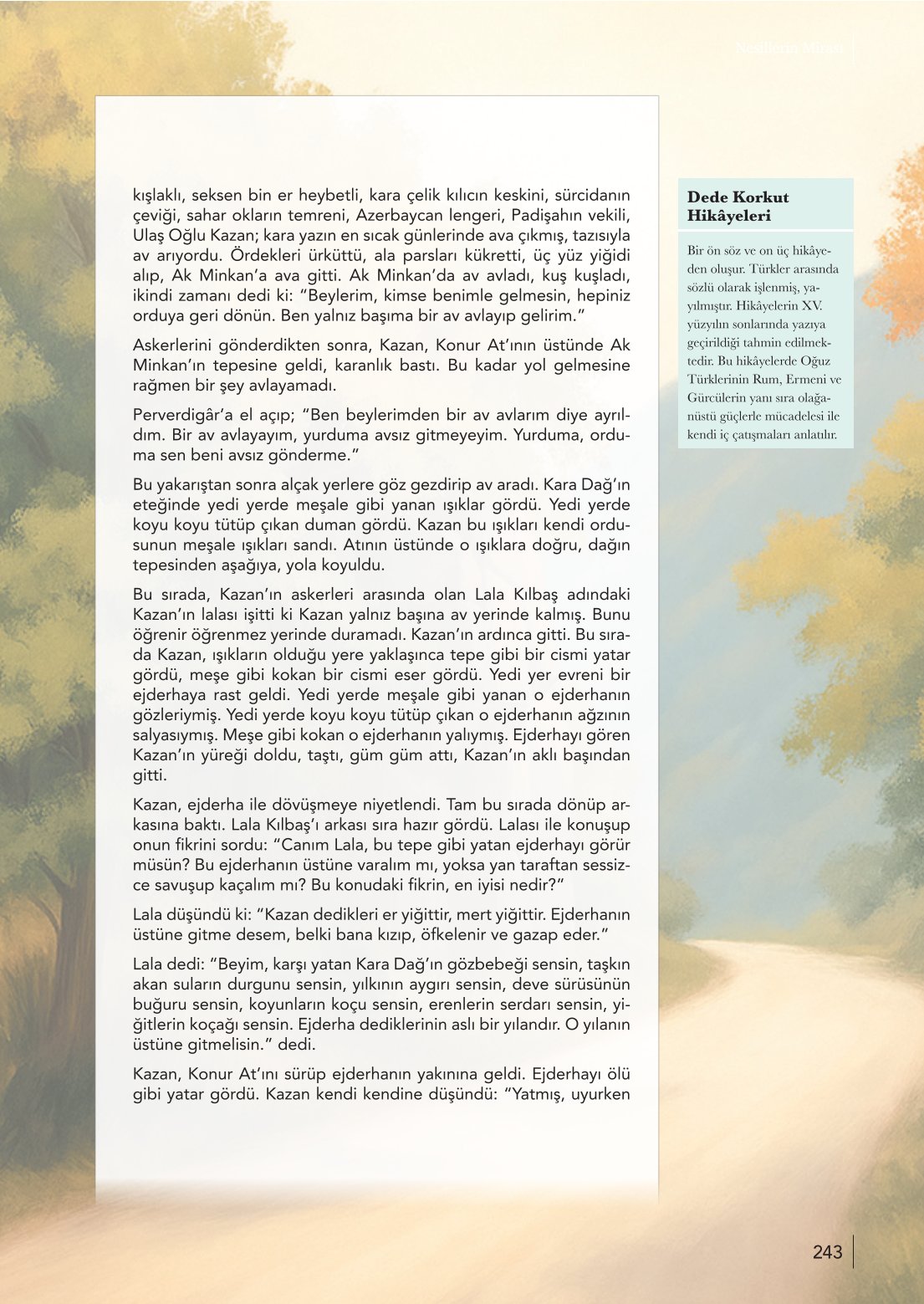 10. Sınıf Meb Yayınları Türk Dili Ve Edebiyatı Ders Kitabı Sayfa 243 Cevapları