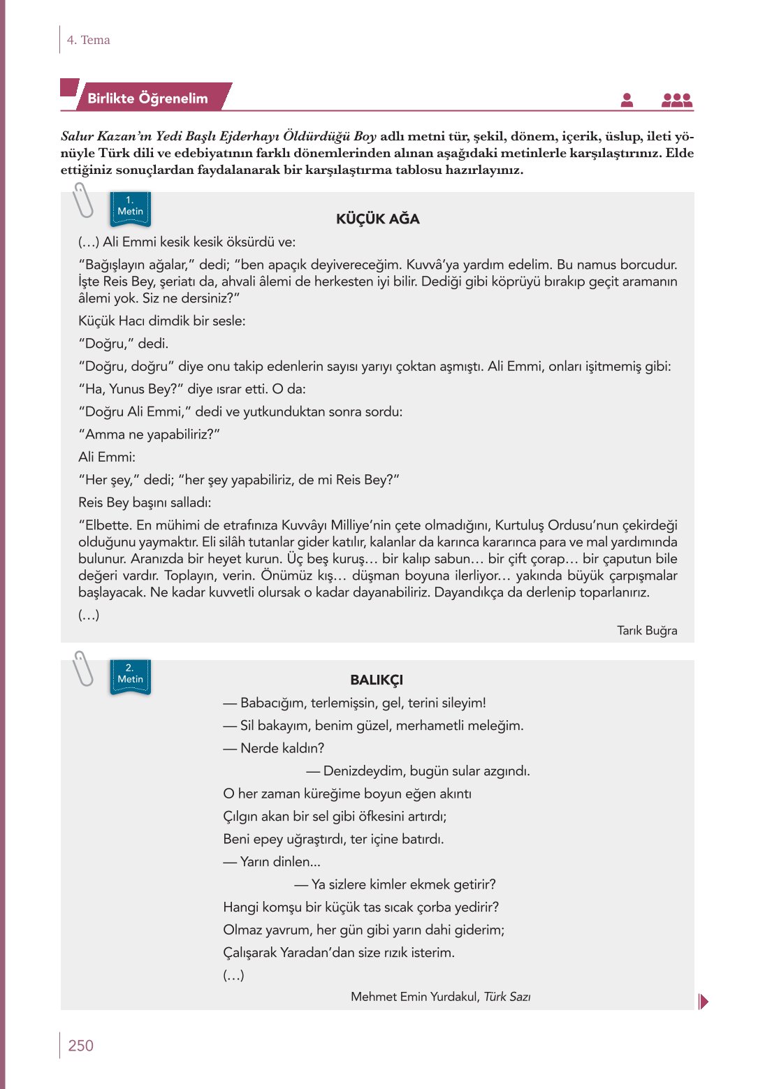 10. Sınıf Meb Yayınları Türk Dili Ve Edebiyatı Ders Kitabı Sayfa 250 Cevapları 10. Sınıf Meb Yayınları Türk Dili Ve Edebiyatı Ders Kitabı Sayfa 250 Cevapları