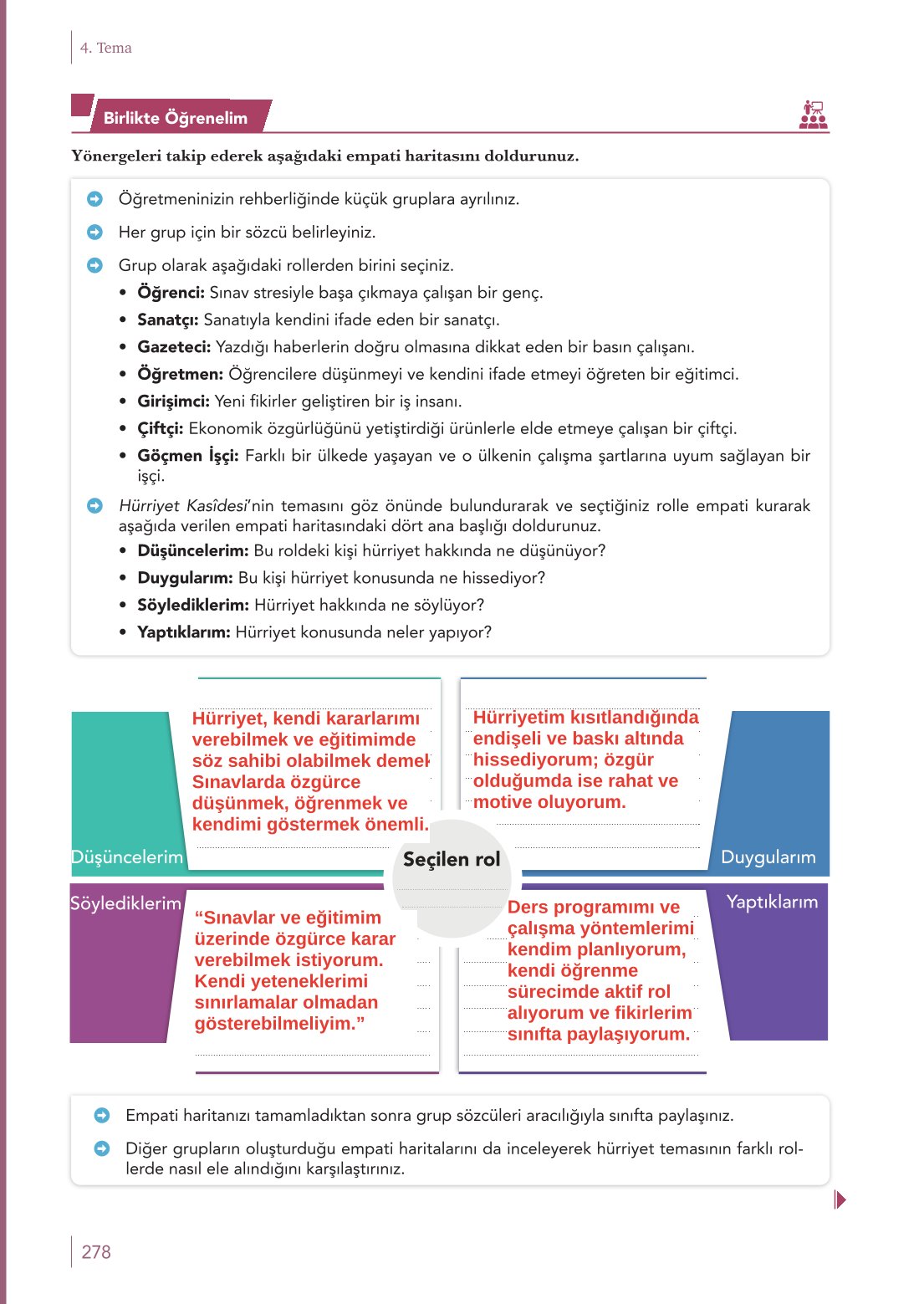 10. Sınıf Meb Yayınları Türk Dili Ve Edebiyatı Ders Kitabı Sayfa 278 Cevapları