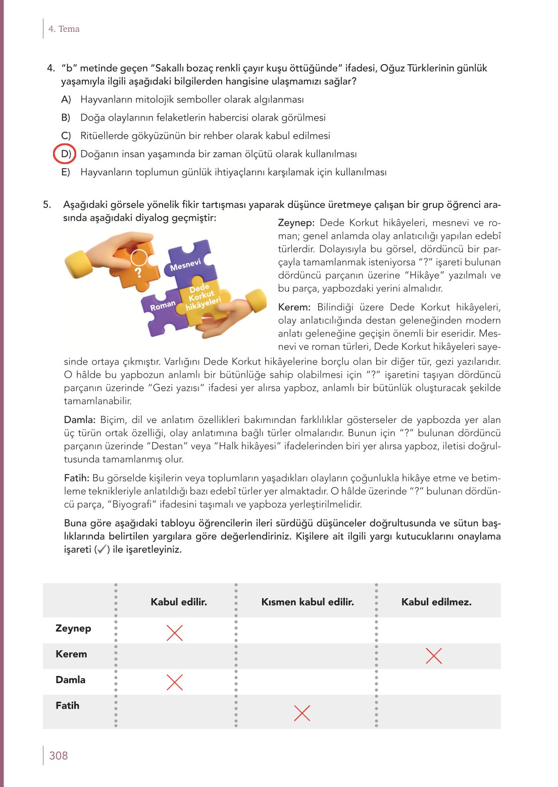 10. Sınıf Meb Yayınları Türk Dili Ve Edebiyatı Ders Kitabı Sayfa 308 Cevapları 10. Sınıf Meb Yayınları Türk Dili Ve Edebiyatı Ders Kitabı Sayfa 308 Cevapları