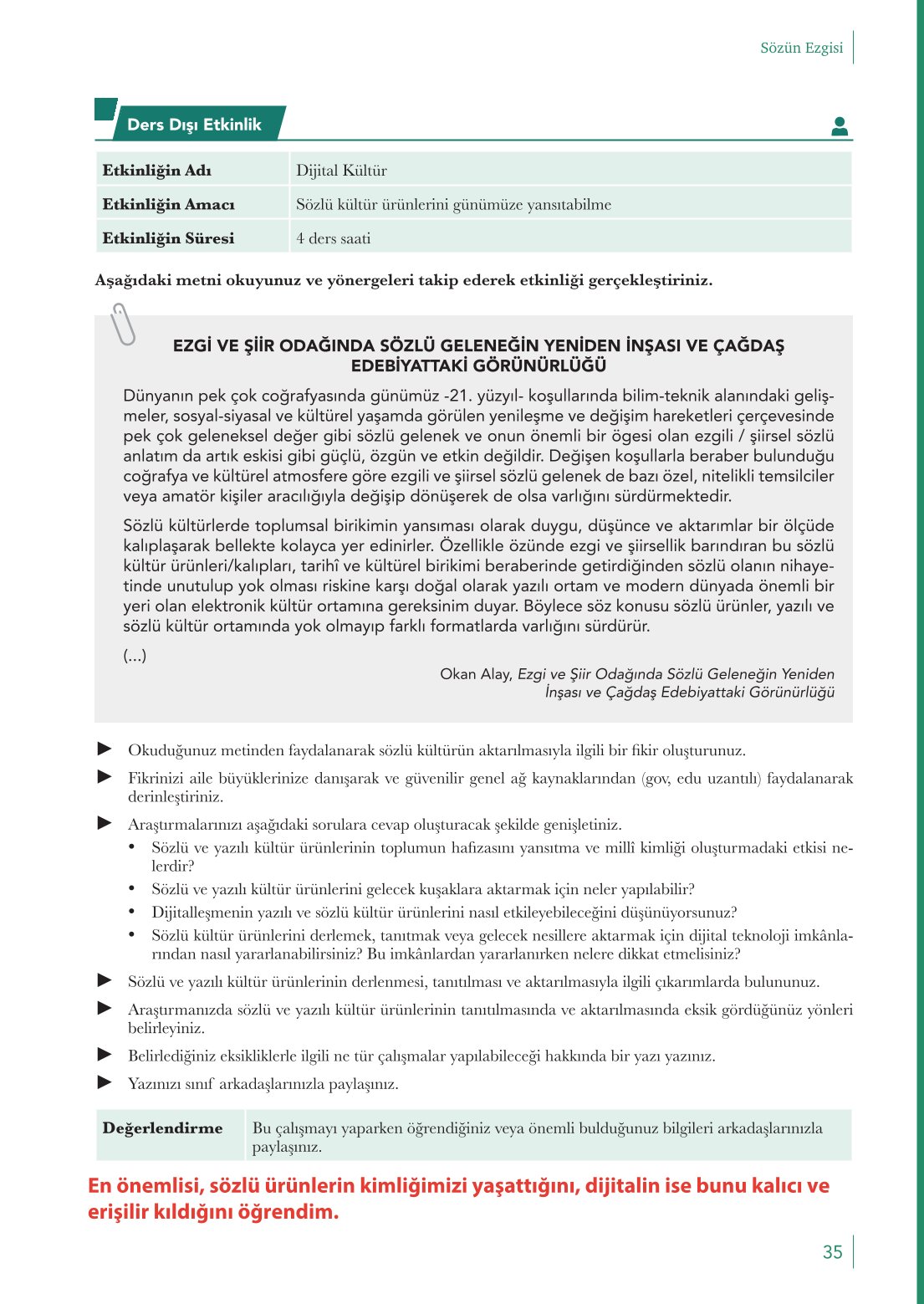 10. Sınıf Meb Yayınları Türk Dili Ve Edebiyatı Ders Kitabı Sayfa 35 Cevapları 10. Sınıf Meb Yayınları Türk Dili Ve Edebiyatı Ders Kitabı Sayfa 35 Cevapları