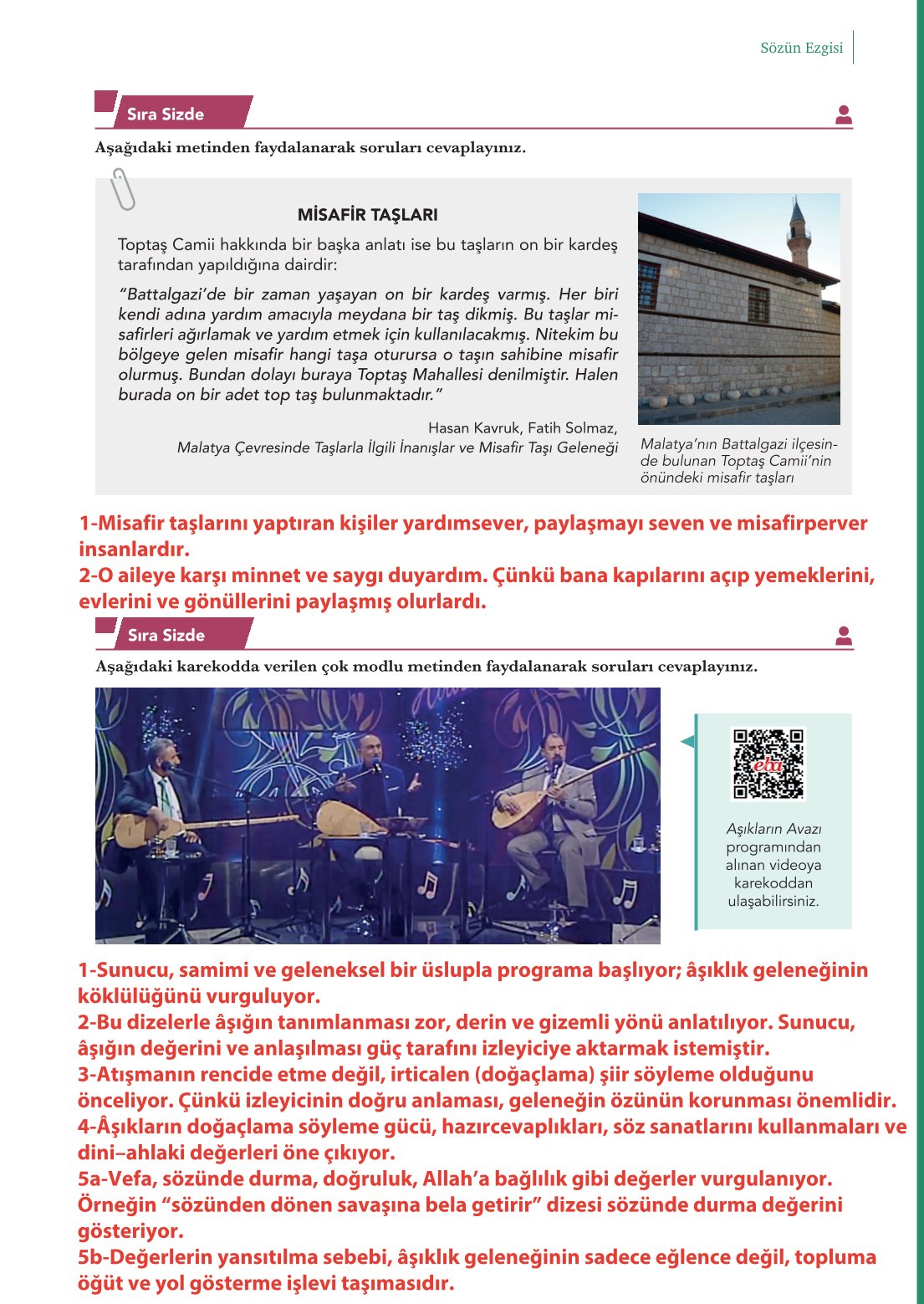 10. Sınıf Meb Yayınları Türk Dili Ve Edebiyatı Ders Kitabı Sayfa 49 Cevapları