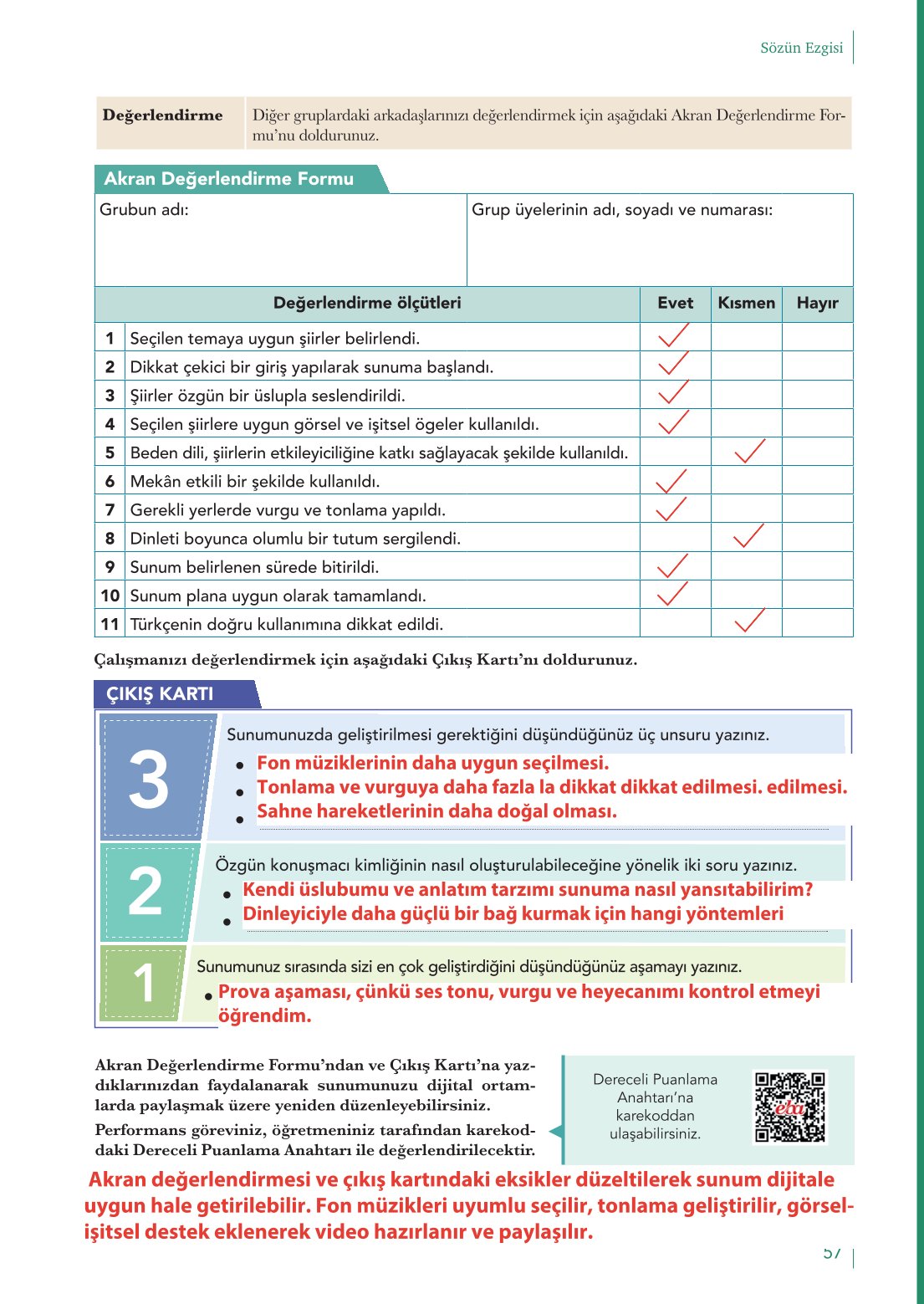 10. Sınıf Meb Yayınları Türk Dili Ve Edebiyatı Ders Kitabı Sayfa 57 Cevapları