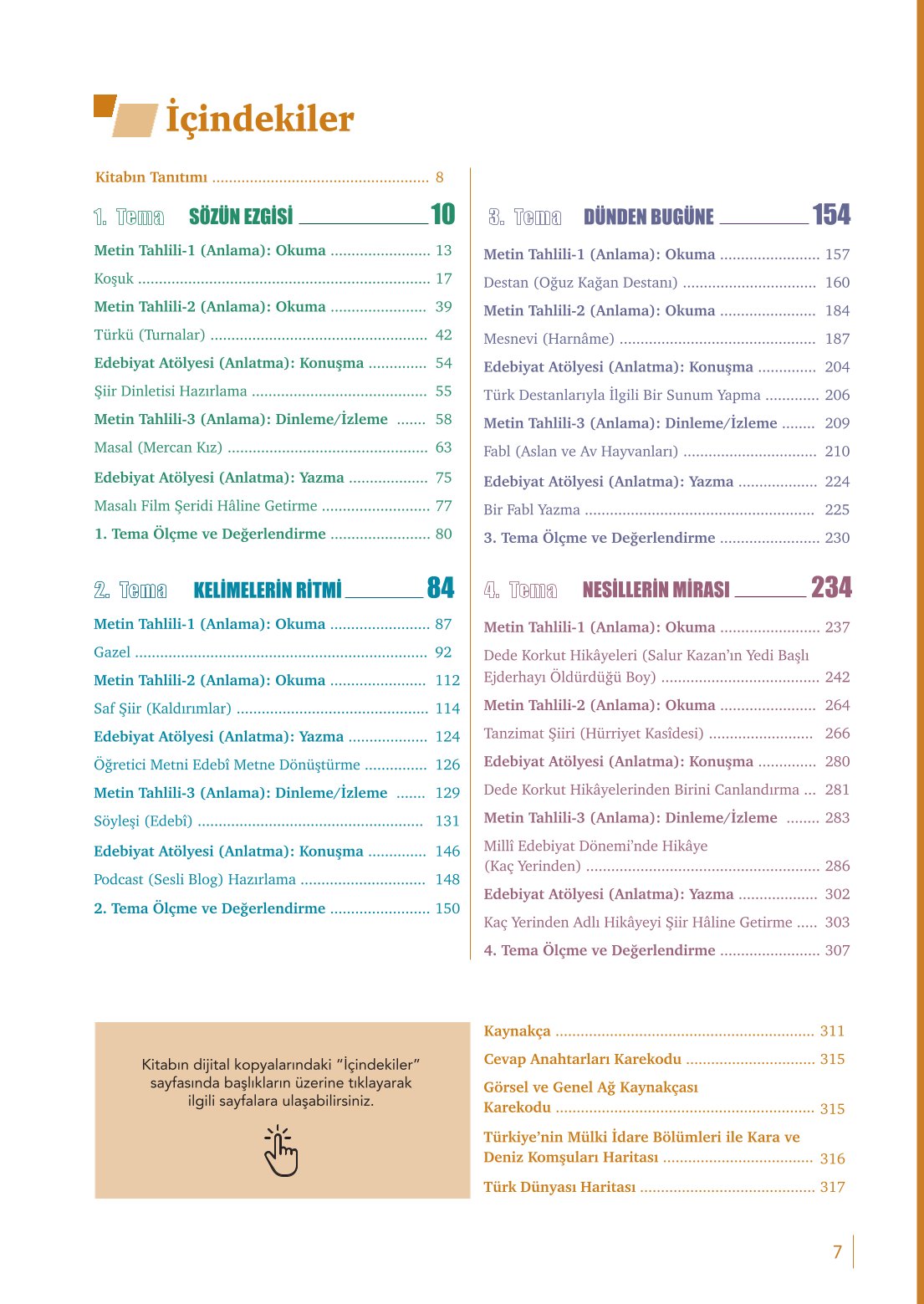 10. Sınıf Meb Yayınları Türk Dili Ve Edebiyatı Ders Kitabı Sayfa 7 Cevapları