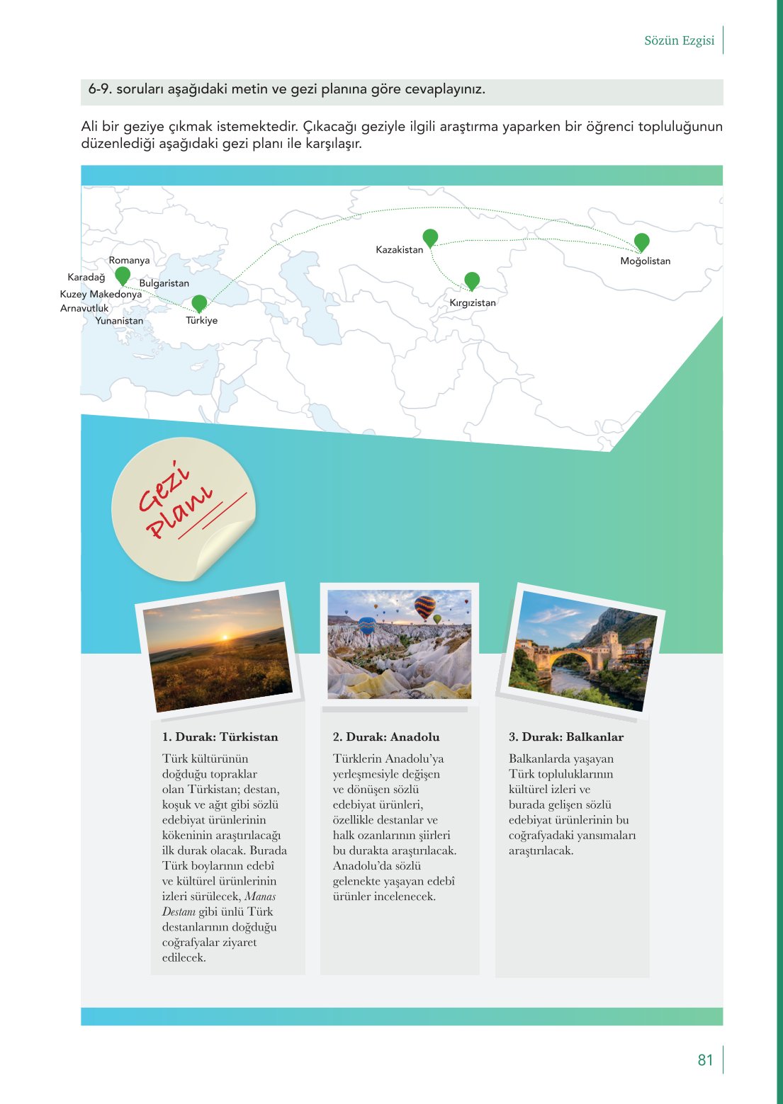 10. Sınıf Meb Yayınları Türk Dili Ve Edebiyatı Ders Kitabı Sayfa 81 Cevapları