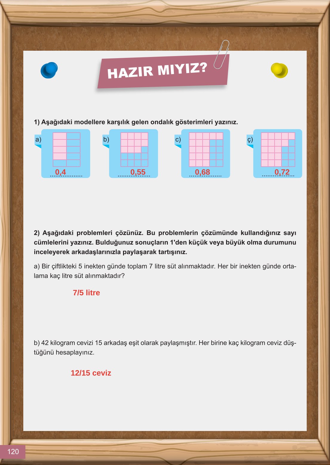 6. Sınıf Meb Yayınları Matematik Ders Kitabı Sayfa 120 Cevapları