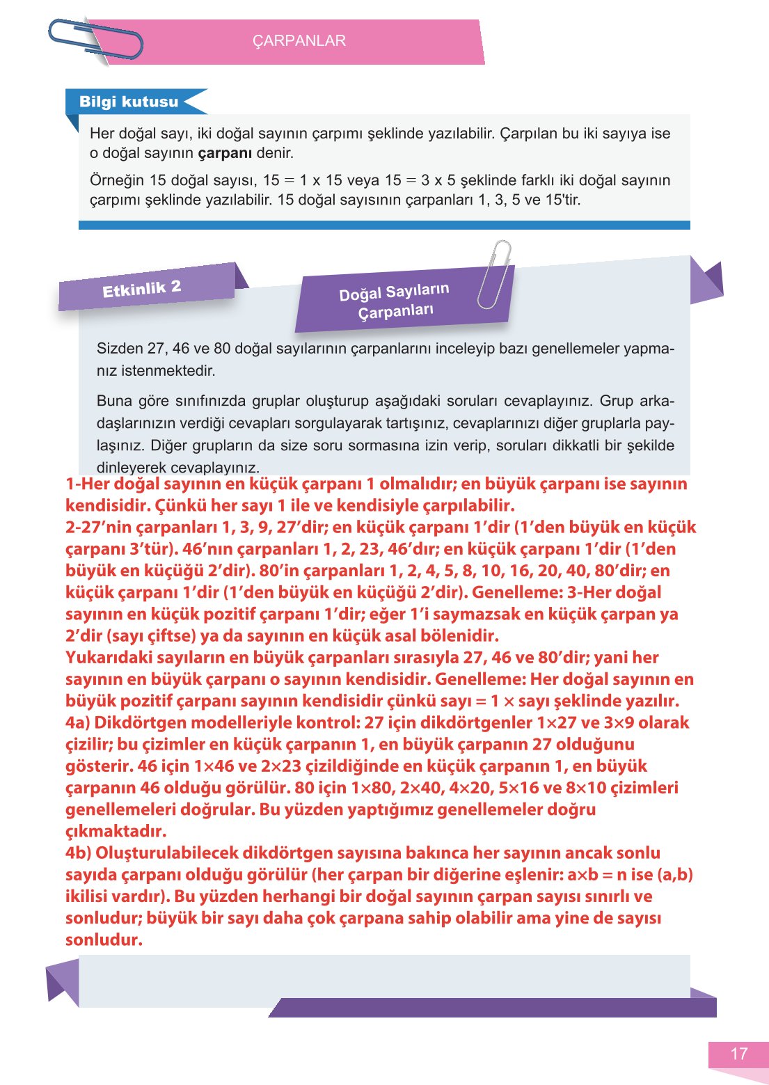 6. Sınıf Meb Yayınları Matematik Ders Kitabı Sayfa 17 Cevapları
