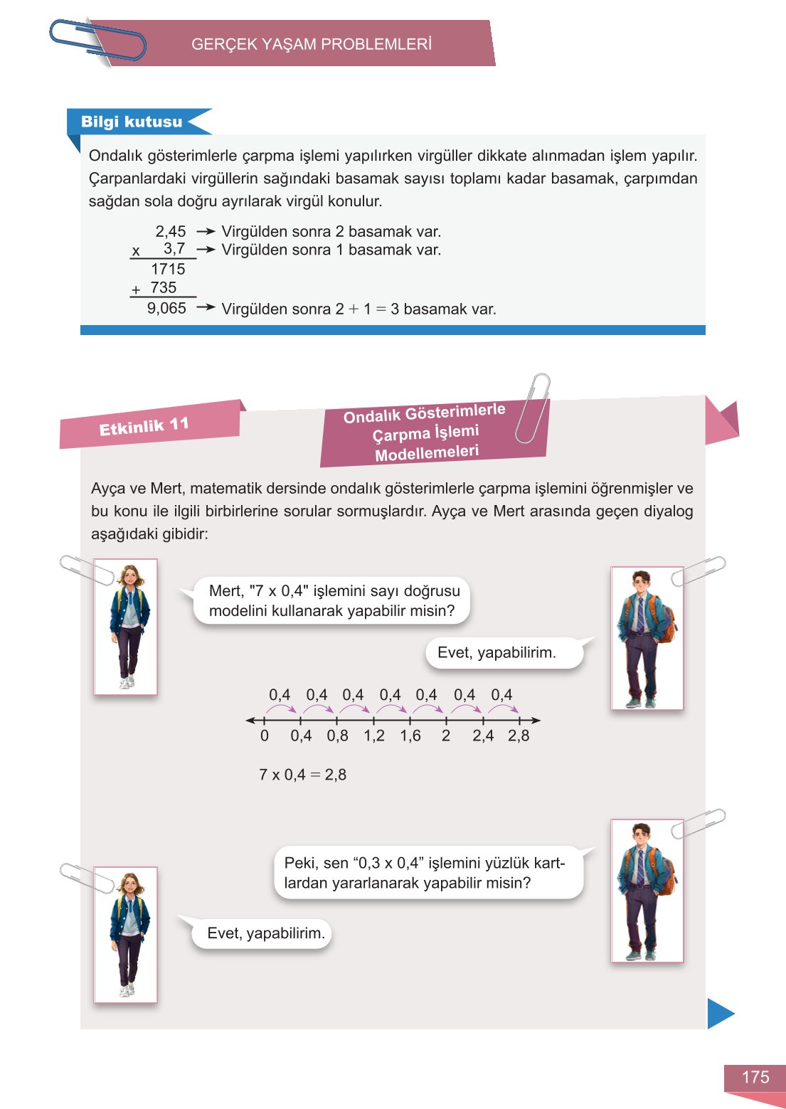 6. Sınıf Meb Yayınları Matematik Ders Kitabı Sayfa 175 Cevapları