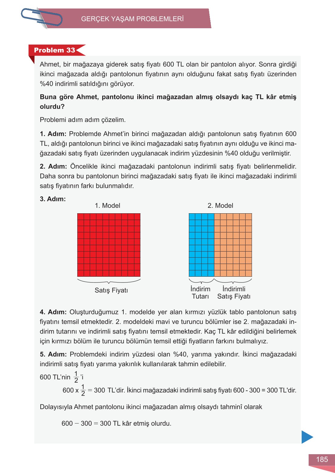 6. Sınıf Meb Yayınları Matematik Ders Kitabı Sayfa 185 Cevapları