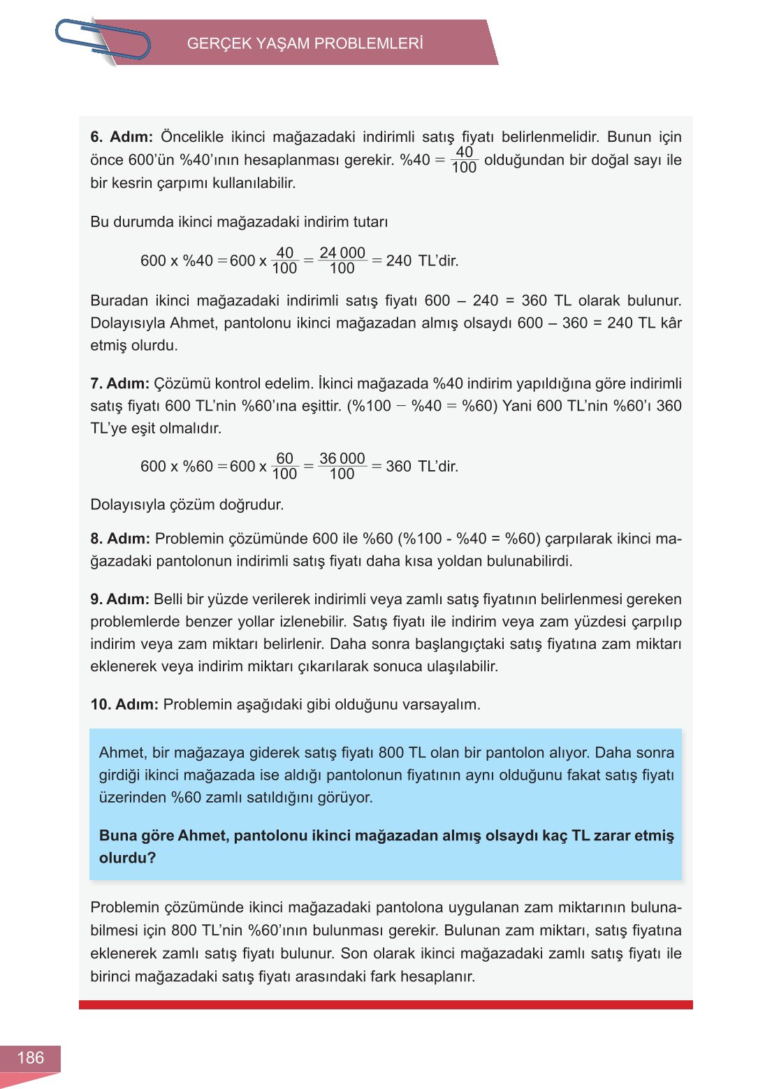 6. Sınıf Meb Yayınları Matematik Ders Kitabı Sayfa 186 Cevapları 6. Sınıf Meb Yayınları Matematik Ders Kitabı Sayfa 186 Cevapları