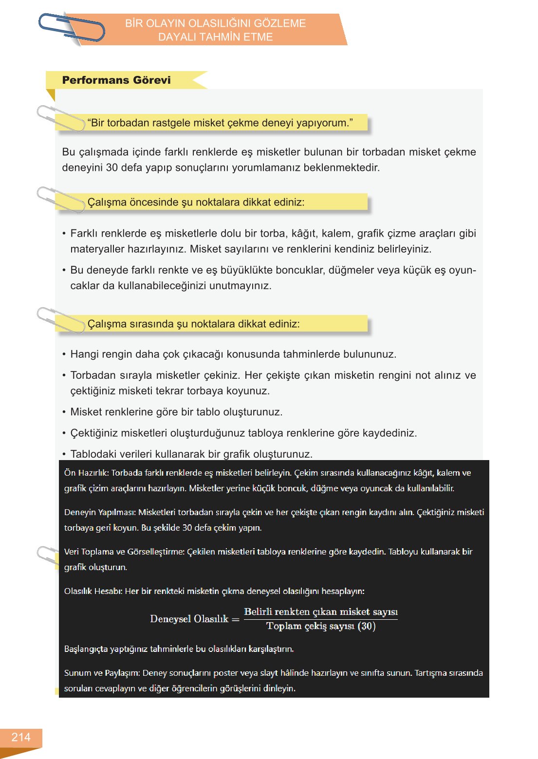 6. Sınıf Meb Yayınları Matematik Ders Kitabı Sayfa 214 Cevapları