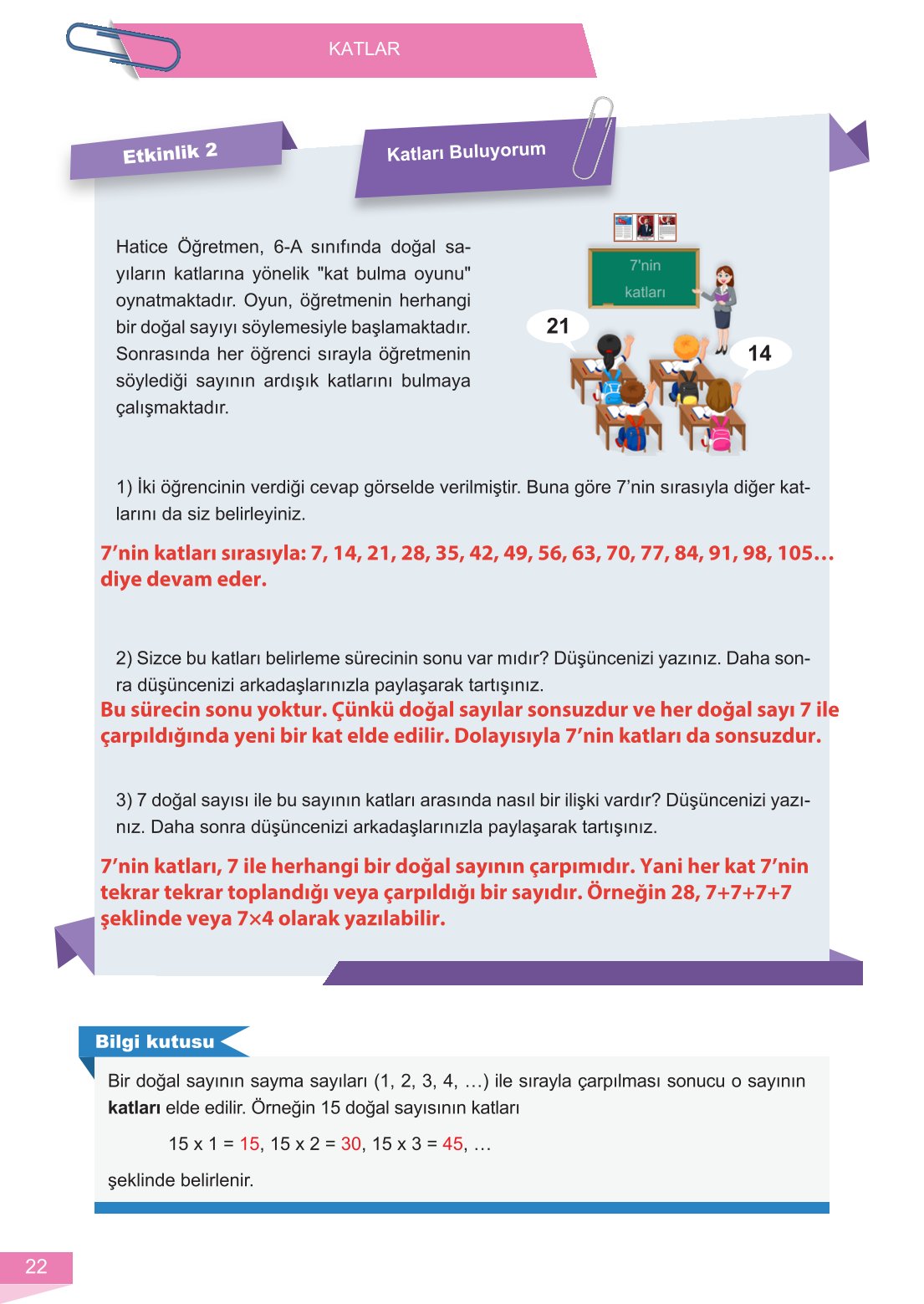 6. Sınıf Meb Yayınları Matematik Ders Kitabı Sayfa 22 Cevapları
