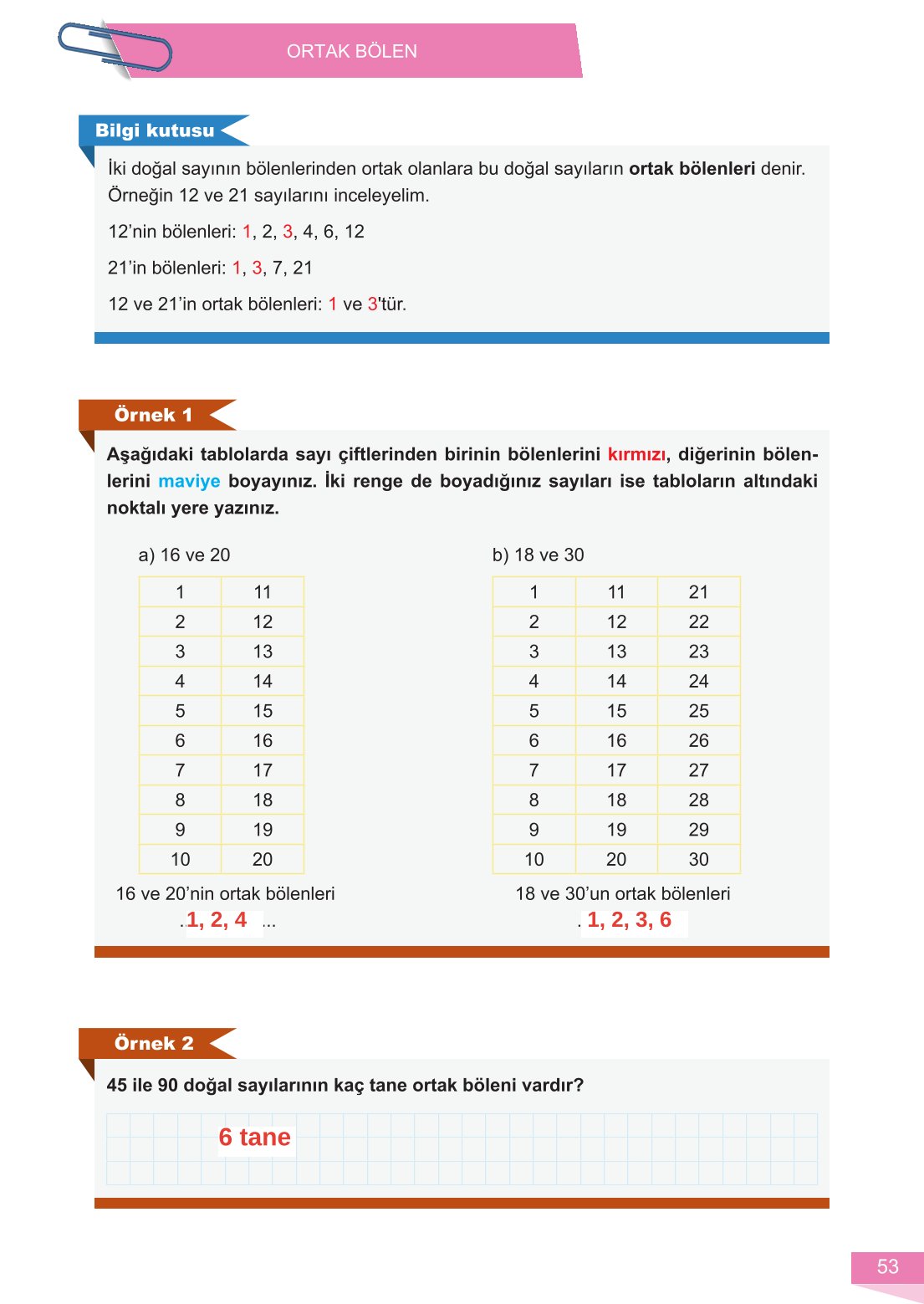6. Sınıf Meb Yayınları Matematik Ders Kitabı Sayfa 53 Cevapları