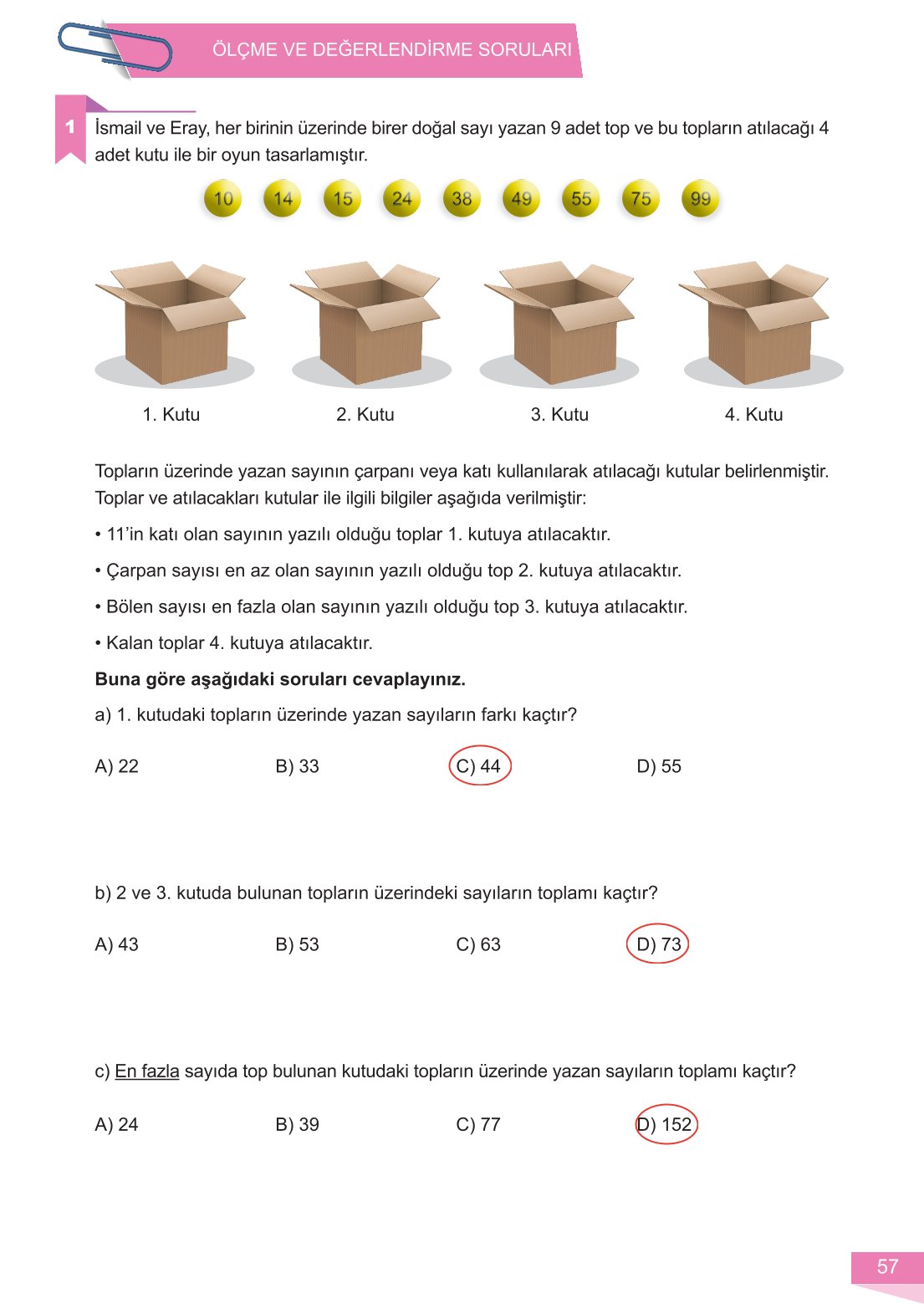 6. Sınıf Meb Yayınları Matematik Ders Kitabı Sayfa 57 Cevapları 6. Sınıf Meb Yayınları Matematik Ders Kitabı Sayfa 57 Cevapları