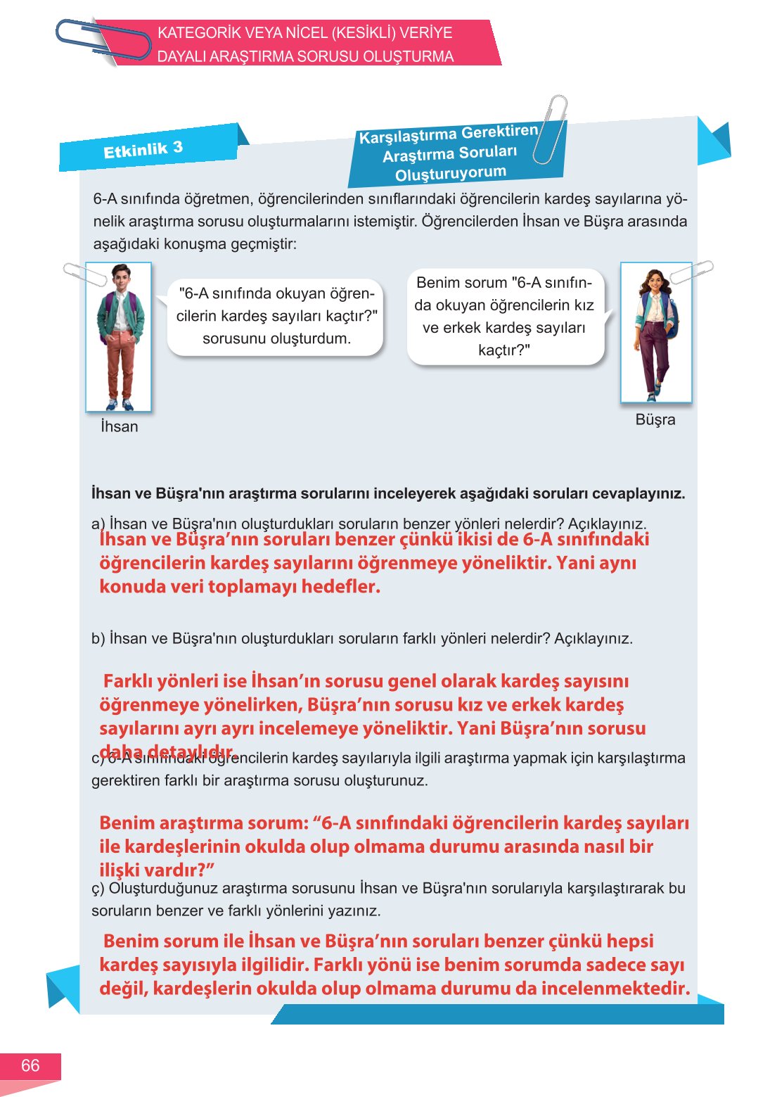 6. Sınıf Meb Yayınları Matematik Ders Kitabı Sayfa 66 Cevapları