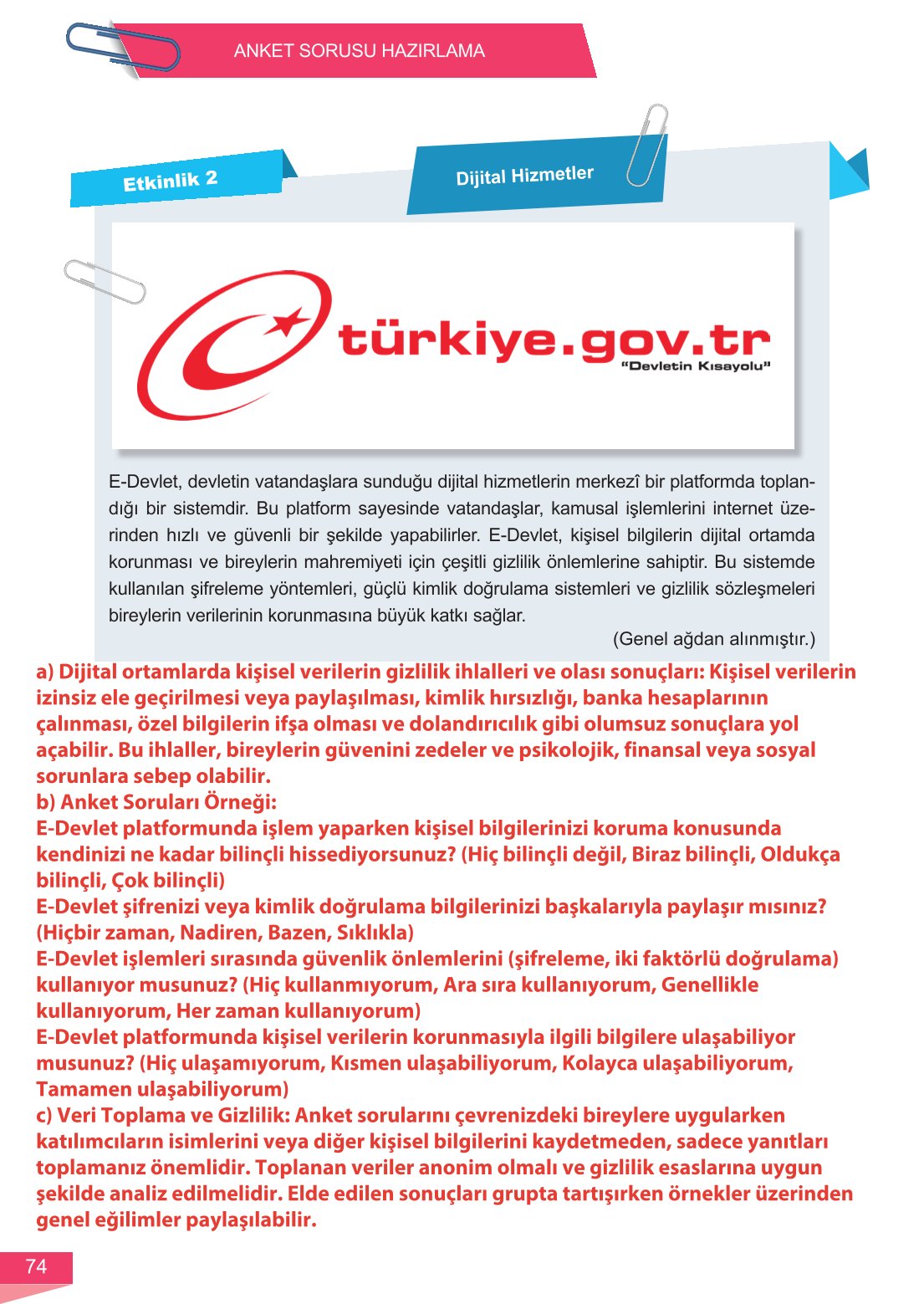 6. Sınıf Meb Yayınları Matematik Ders Kitabı Sayfa 74 Cevapları