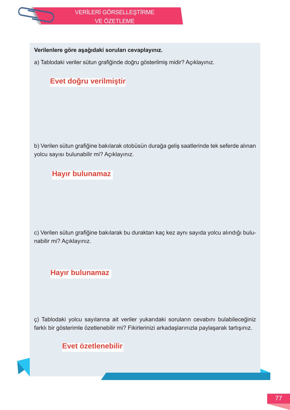 6. Sınıf Meb Yayınları Matematik Ders Kitabı Sayfa 77 Cevapları