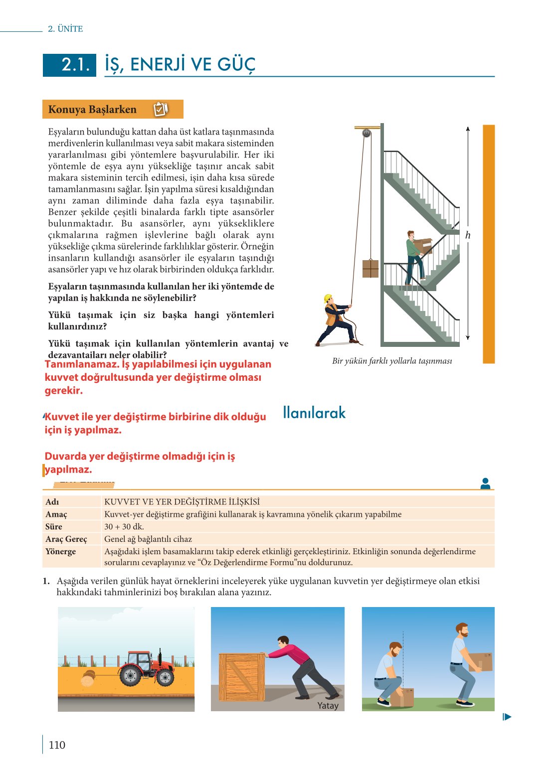 10. Sınıf Meb Yayınları Fizik Ders Kitabı Sayfa 110 Cevapları 10. Sınıf Meb Yayınları Fizik Ders Kitabı Sayfa 110 Cevapları