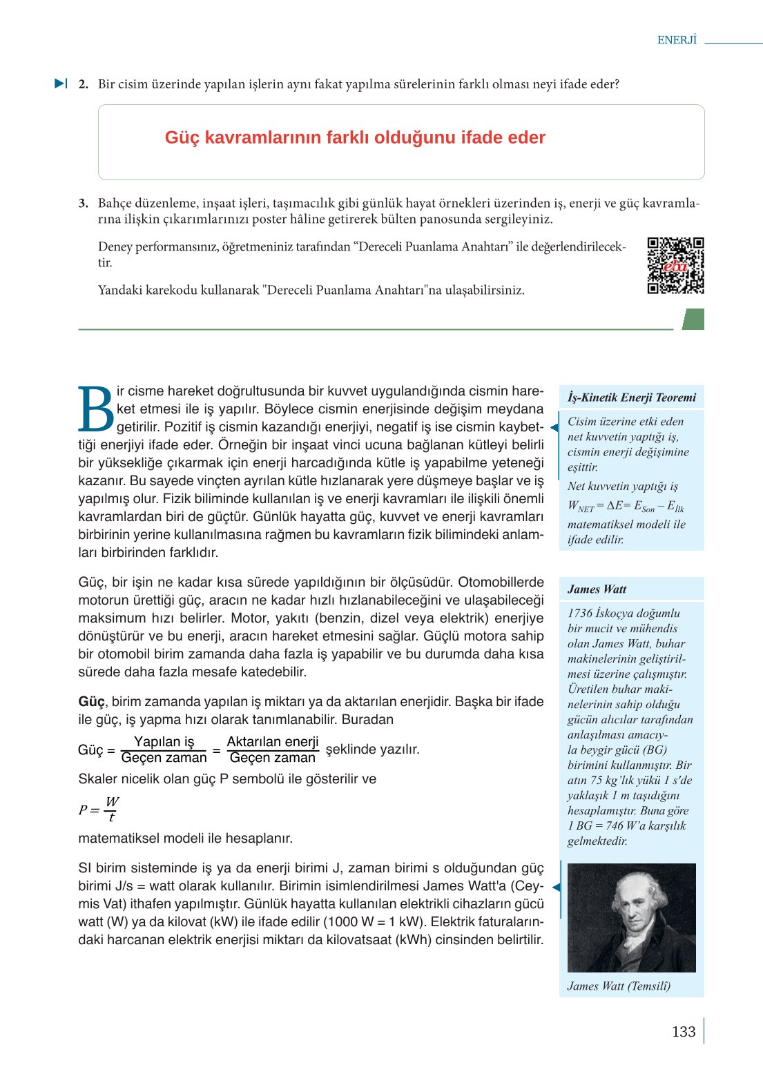10. Sınıf Meb Yayınları Fizik Ders Kitabı Sayfa 133 Cevapları