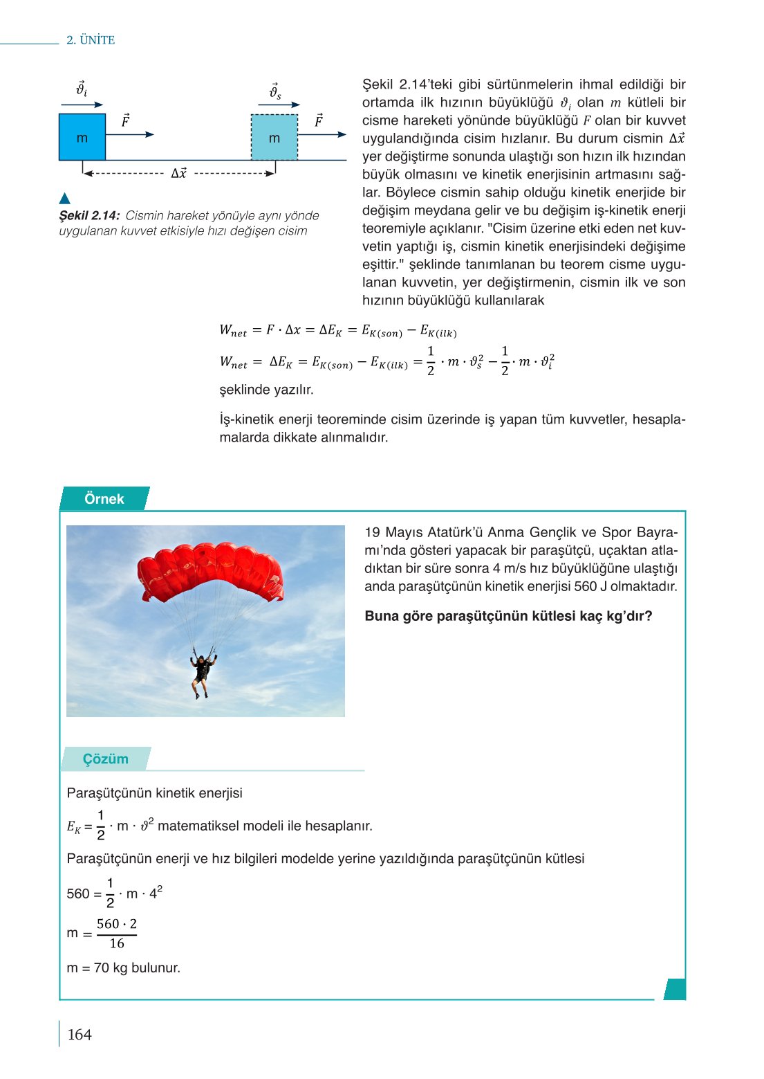 10. Sınıf Meb Yayınları Fizik Ders Kitabı Sayfa 164 Cevapları