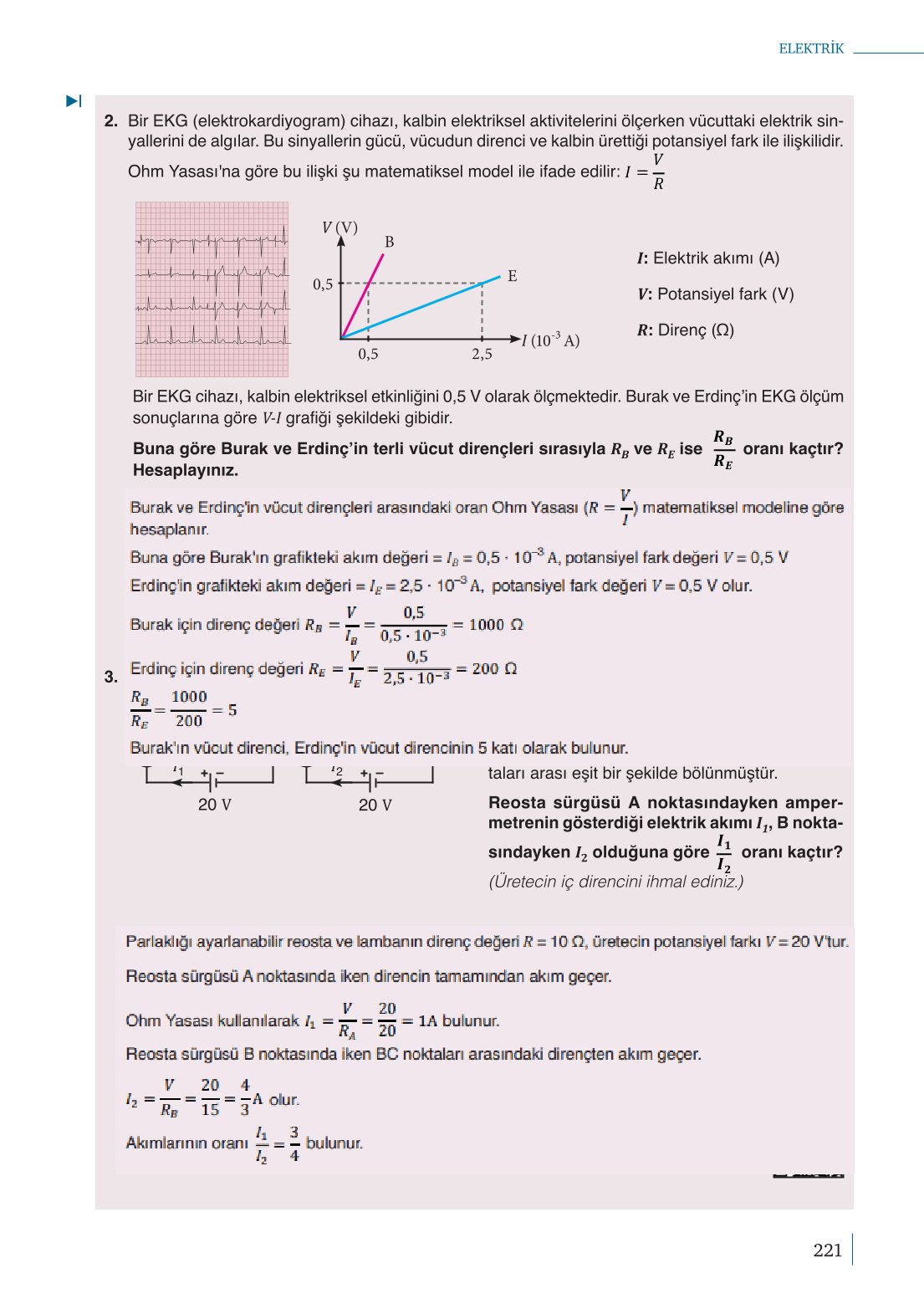 10. Sınıf Meb Yayınları Fizik Ders Kitabı Sayfa 221 Cevapları