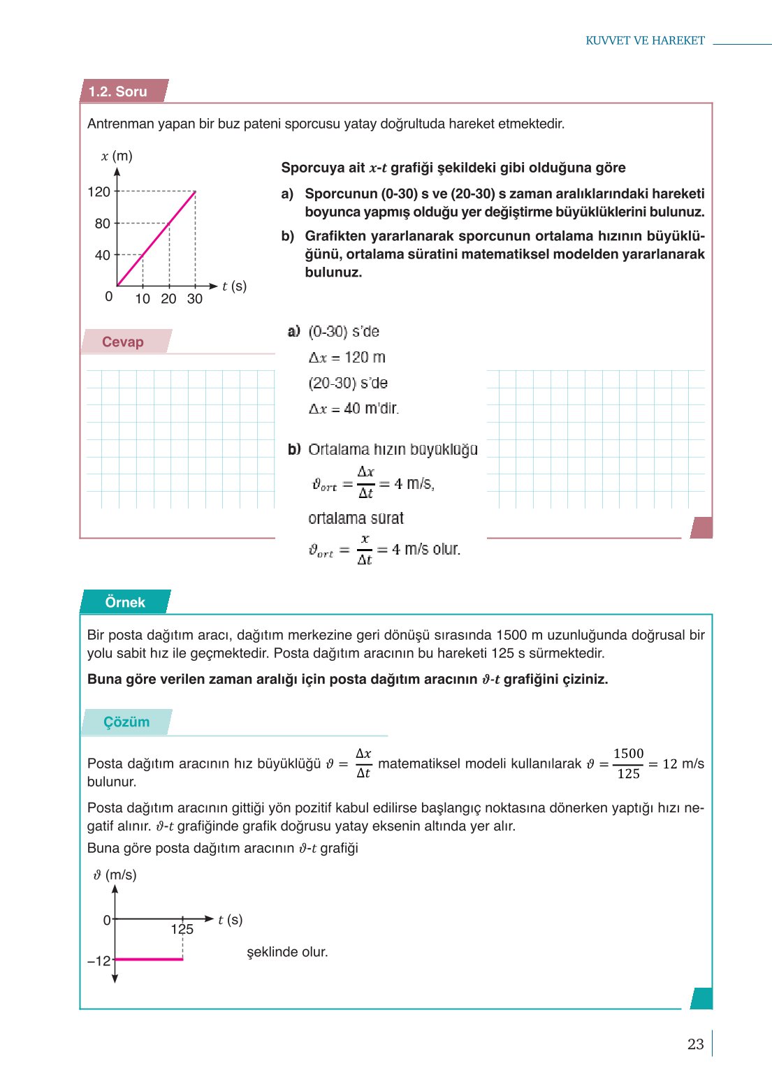 10. Sınıf Meb Yayınları Fizik Ders Kitabı Sayfa 23 Cevapları