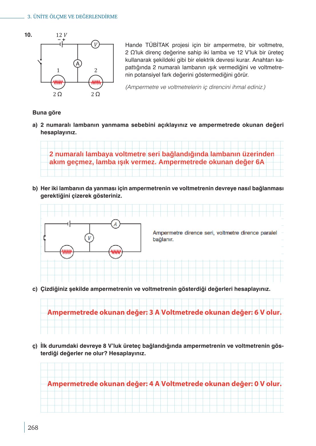 10. Sınıf Meb Yayınları Fizik Ders Kitabı Sayfa 268 Cevapları