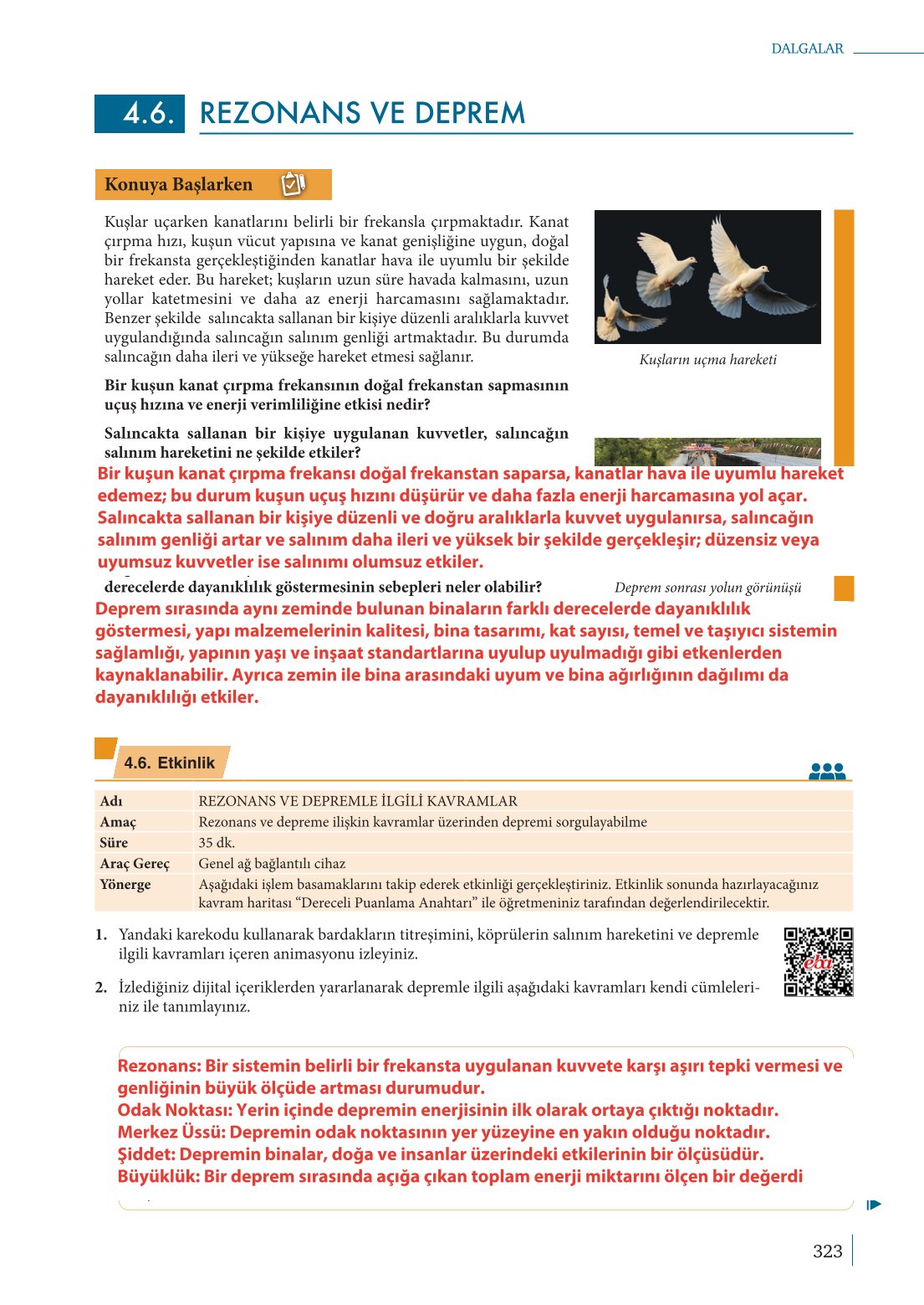 10. Sınıf Meb Yayınları Fizik Ders Kitabı Sayfa 323 Cevapları