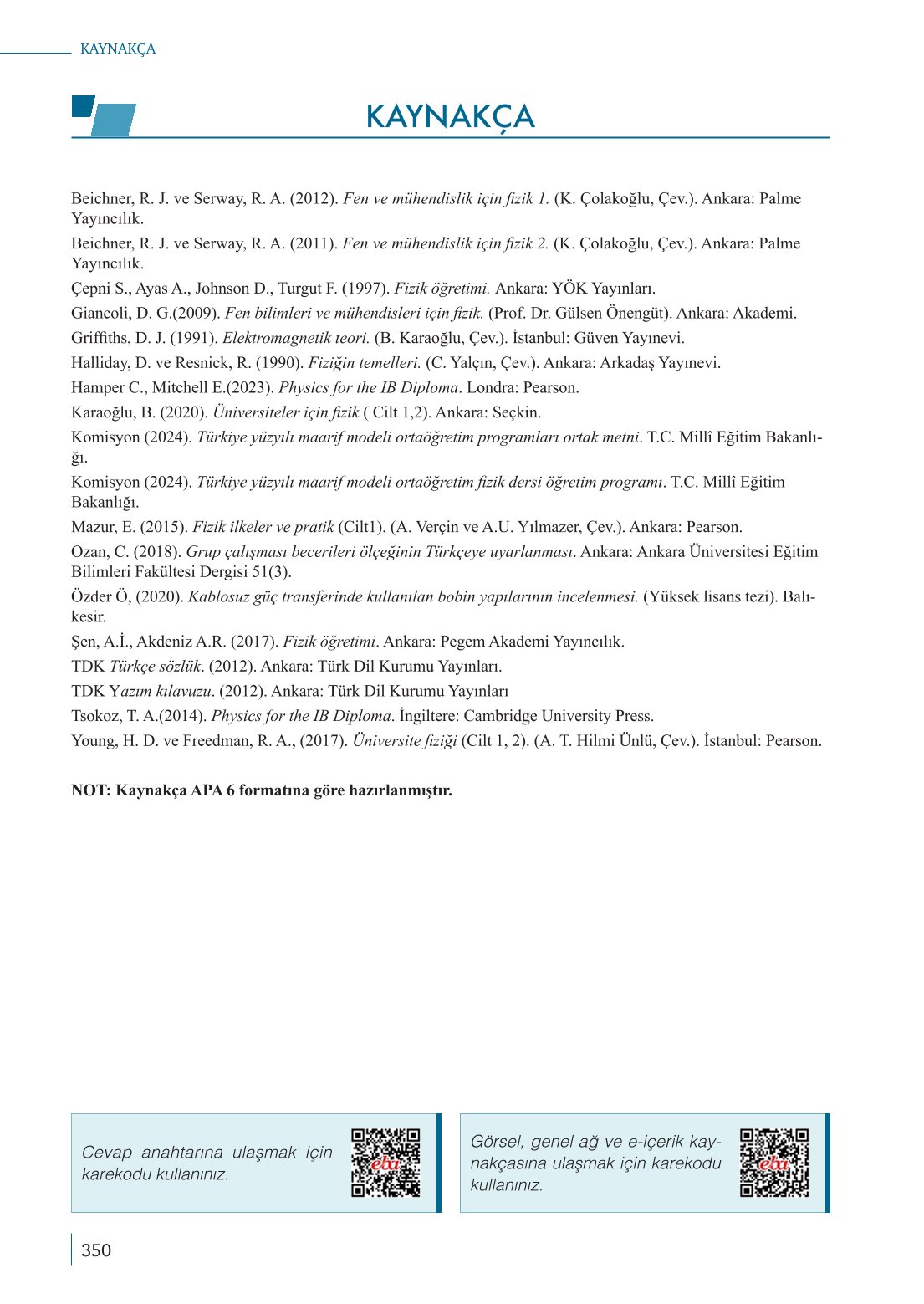 10. Sınıf Meb Yayınları Fizik Ders Kitabı Sayfa 350 Cevapları