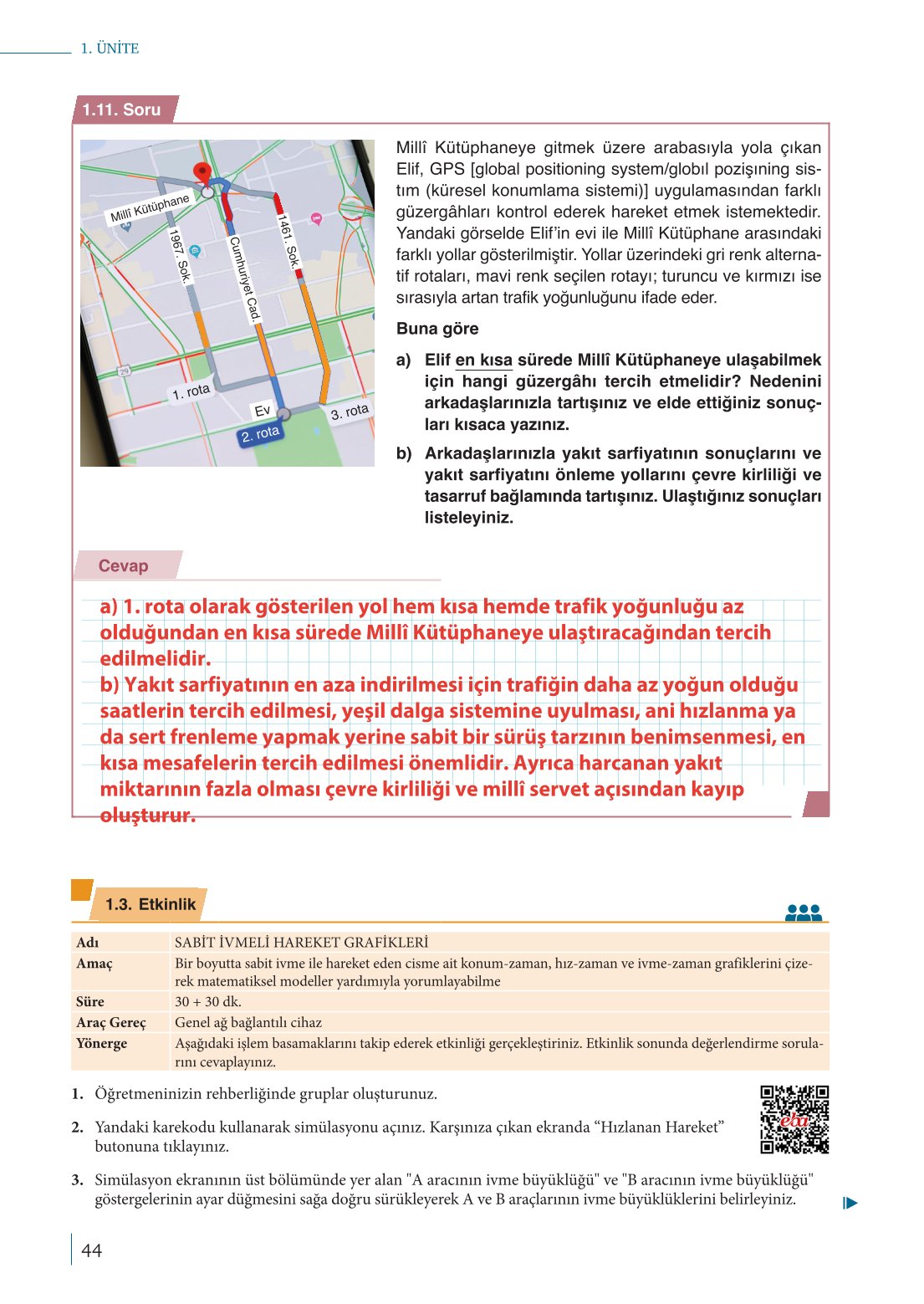 10. Sınıf Meb Yayınları Fizik Ders Kitabı Sayfa 44 Cevapları 10. Sınıf Meb Yayınları Fizik Ders Kitabı Sayfa 44 Cevapları