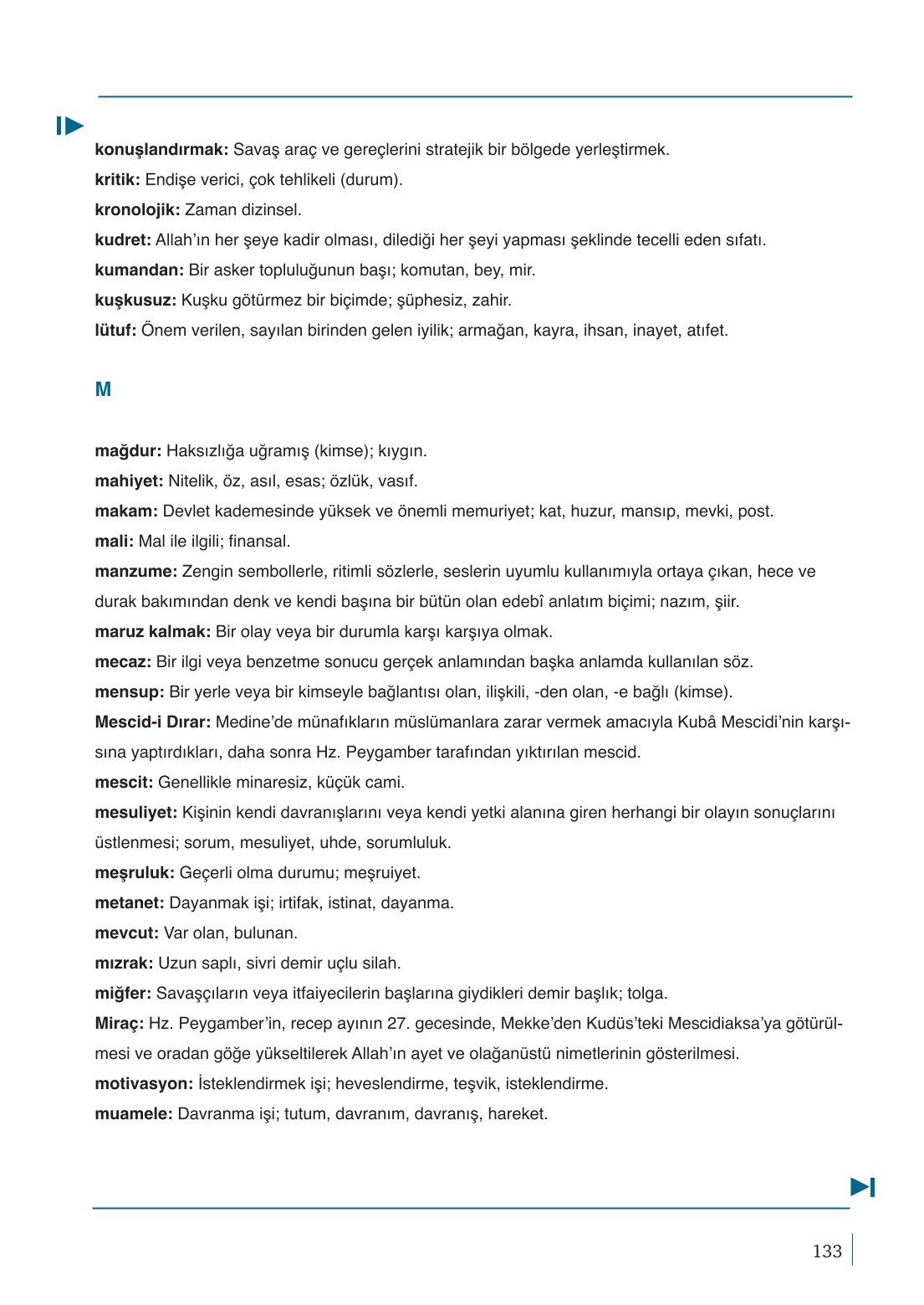 10. Sınıf Meb Yayınları Peygamberimizin Hayatı Ders Kitabı Sayfa 133 Cevapları