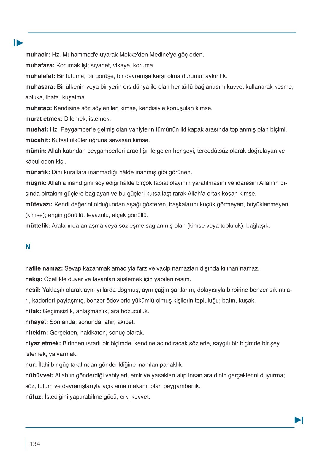 10. Sınıf Meb Yayınları Peygamberimizin Hayatı Ders Kitabı Sayfa 134 Cevapları