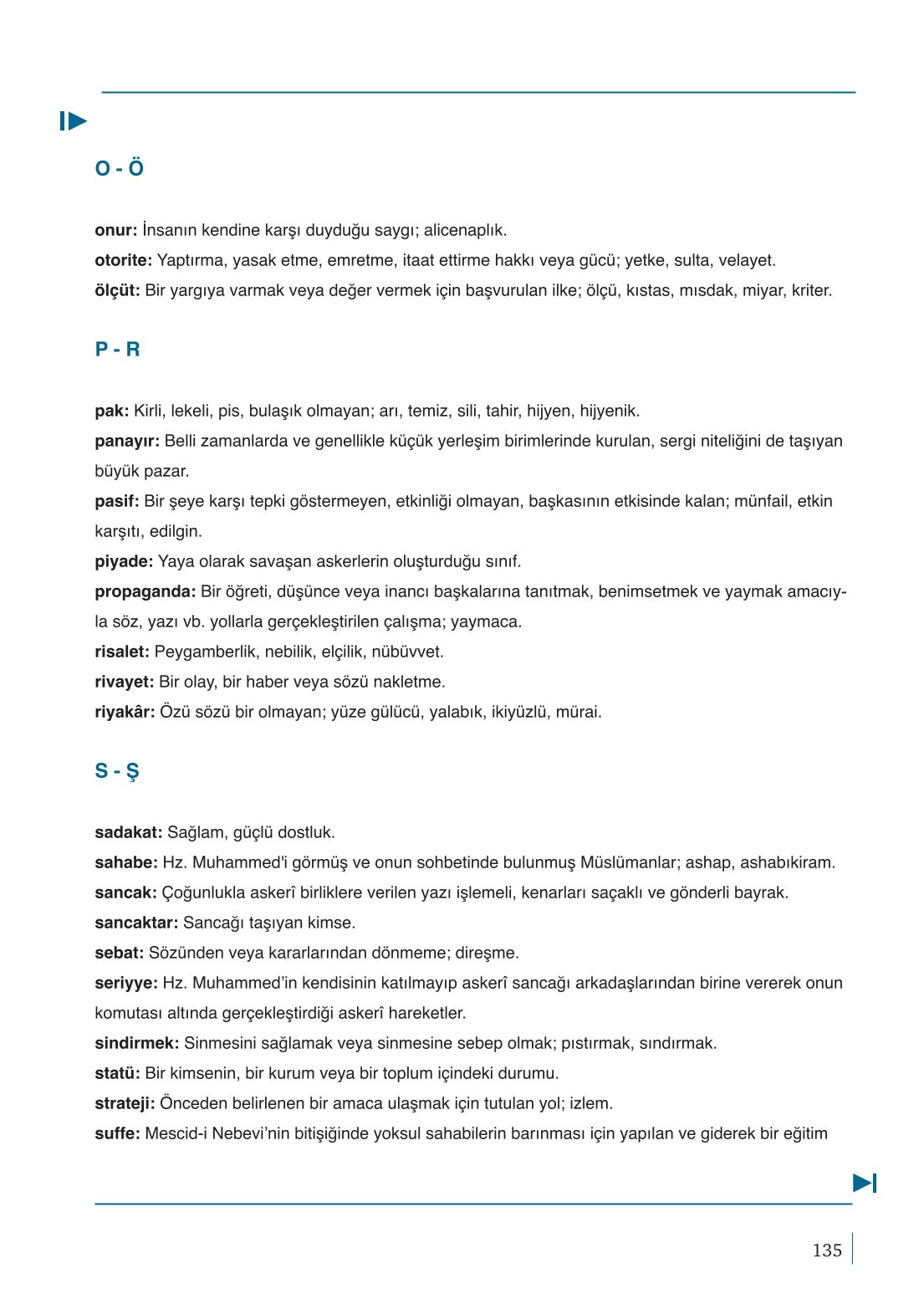 10. Sınıf Meb Yayınları Peygamberimizin Hayatı Ders Kitabı Sayfa 135 Cevapları